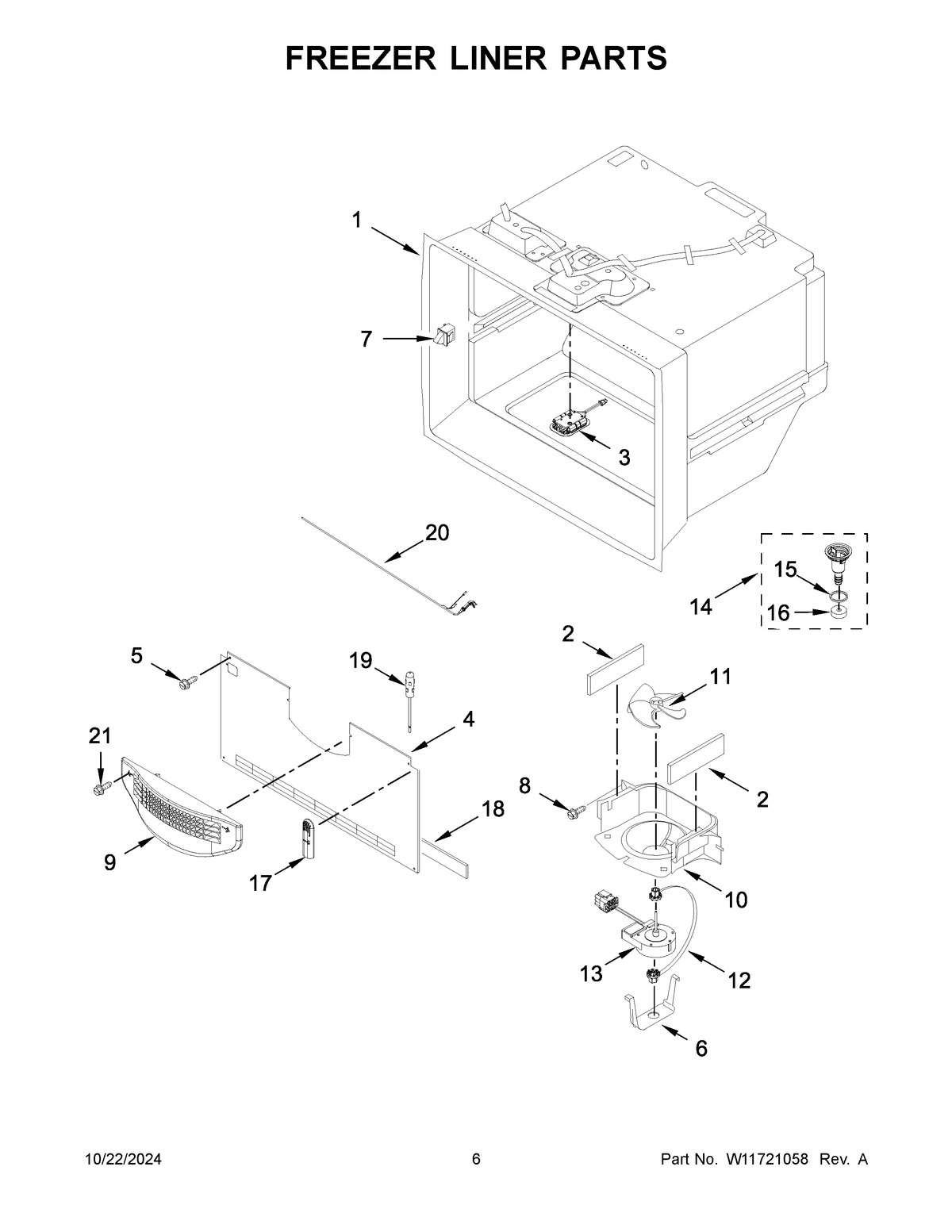 04 - FREEZER LINER PARTS