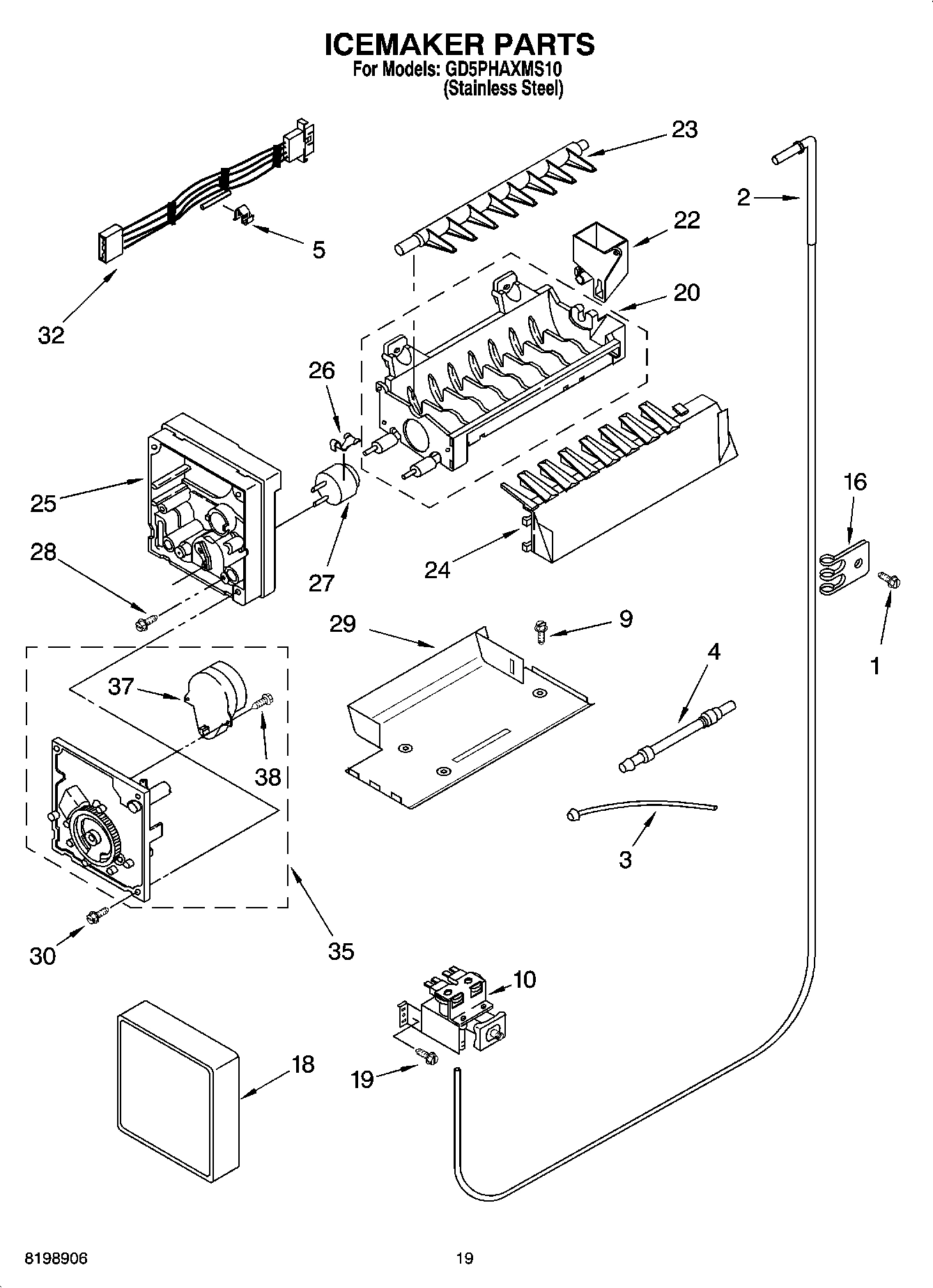 12 - ICEMAKER PARTS
