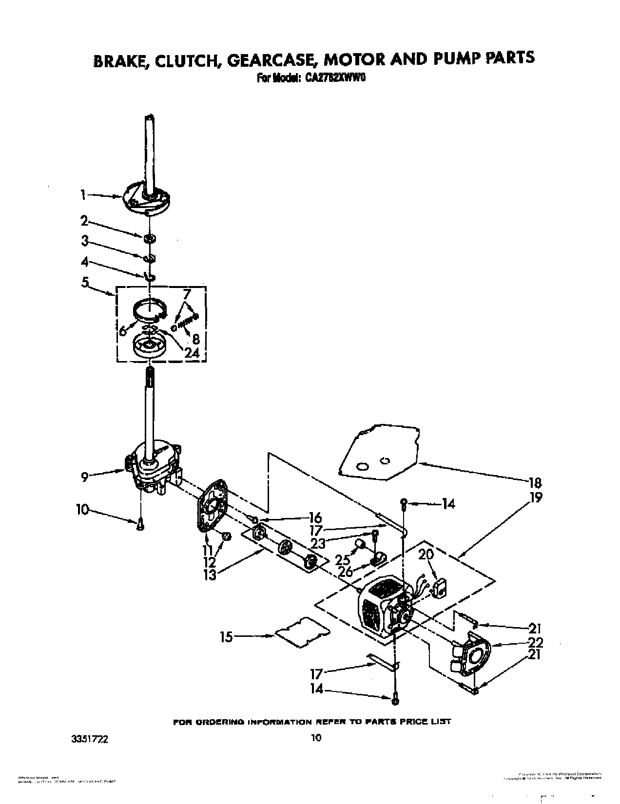 08 - BRAKE, CLUTCH, GEARCASE, MOTOR AND PUMP
