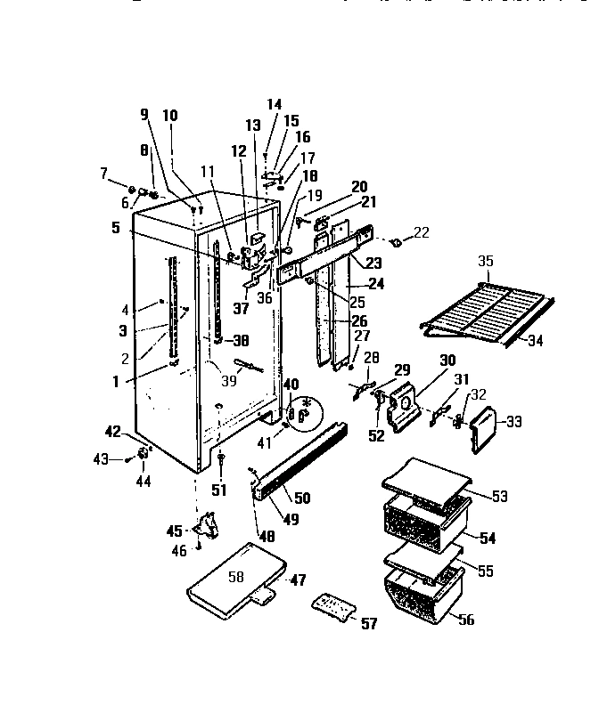 03 - CABINET, SHELVES, DIVIDER, FAN ASSE