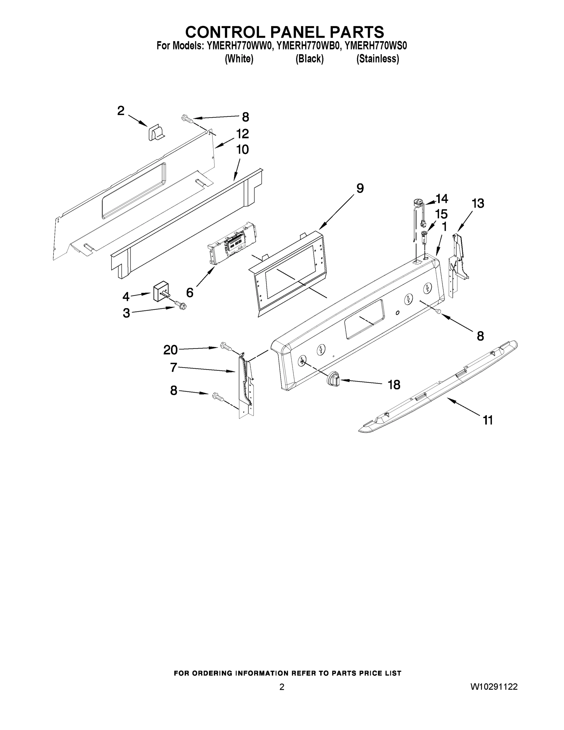 02 - CONTROL PANEL PARTS