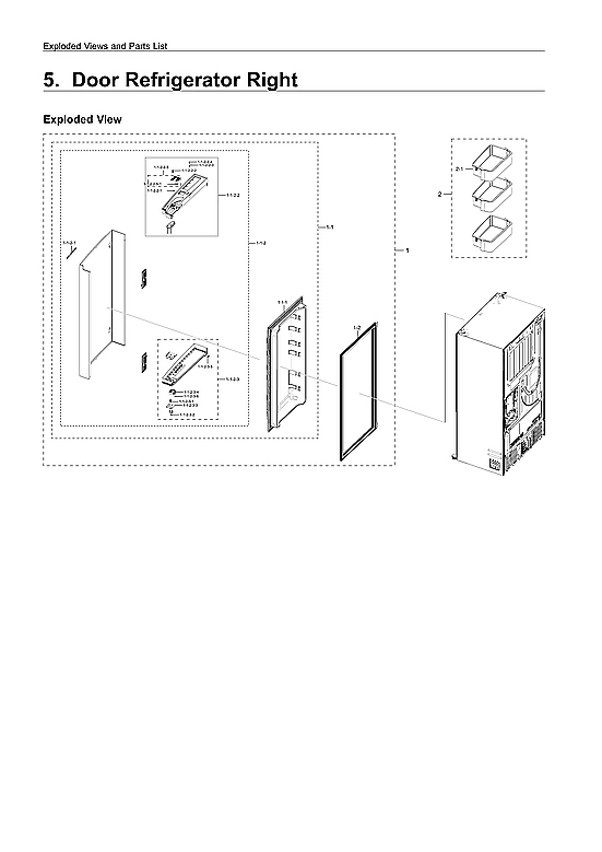 Right Refrigerator Door Parts