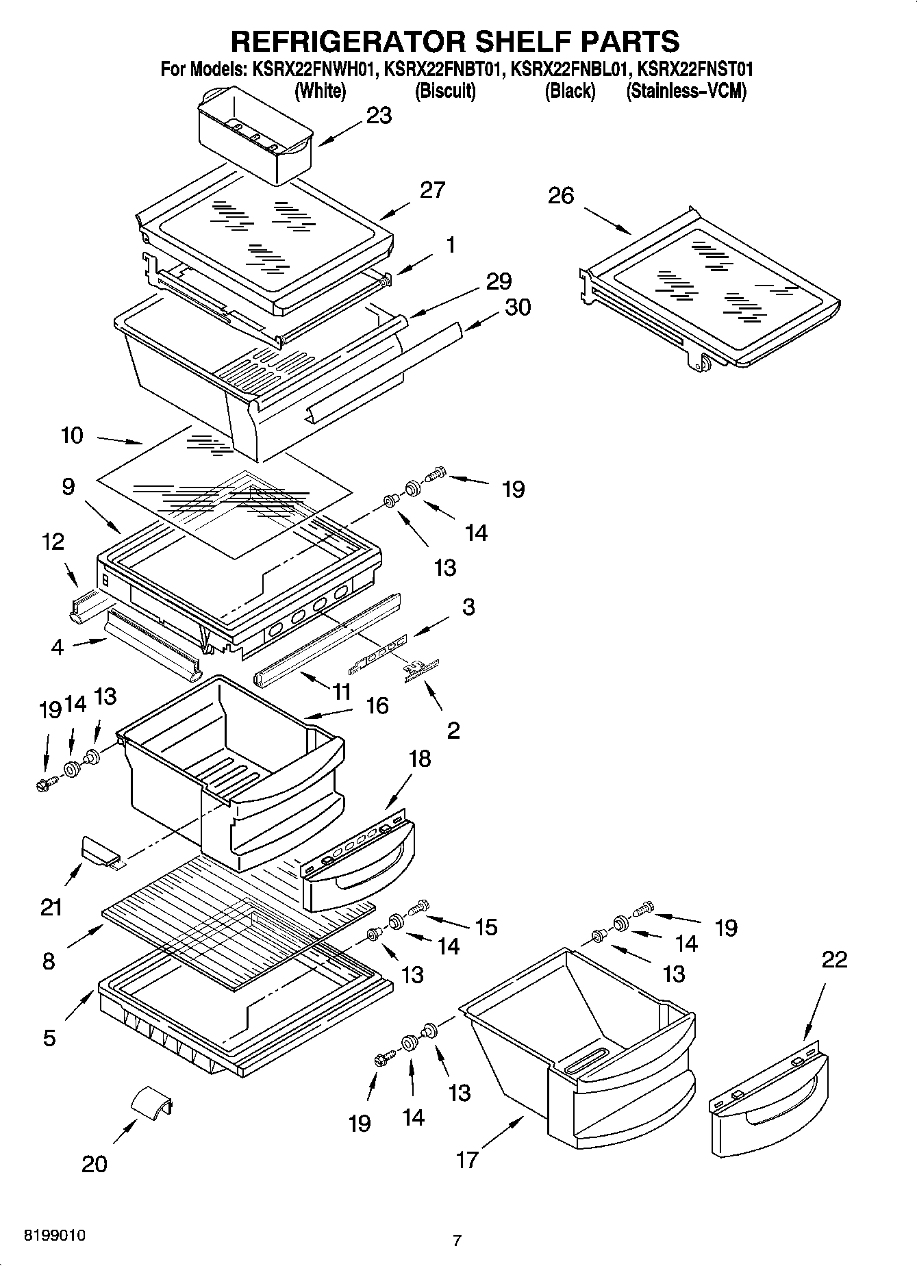 05 - REFRIGERATOR SHELF PARTS