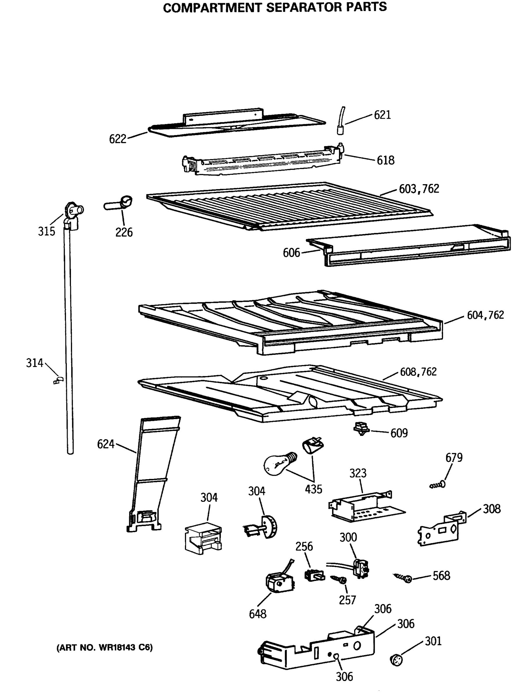 COMPARTMENT SEPARATOR PARTS