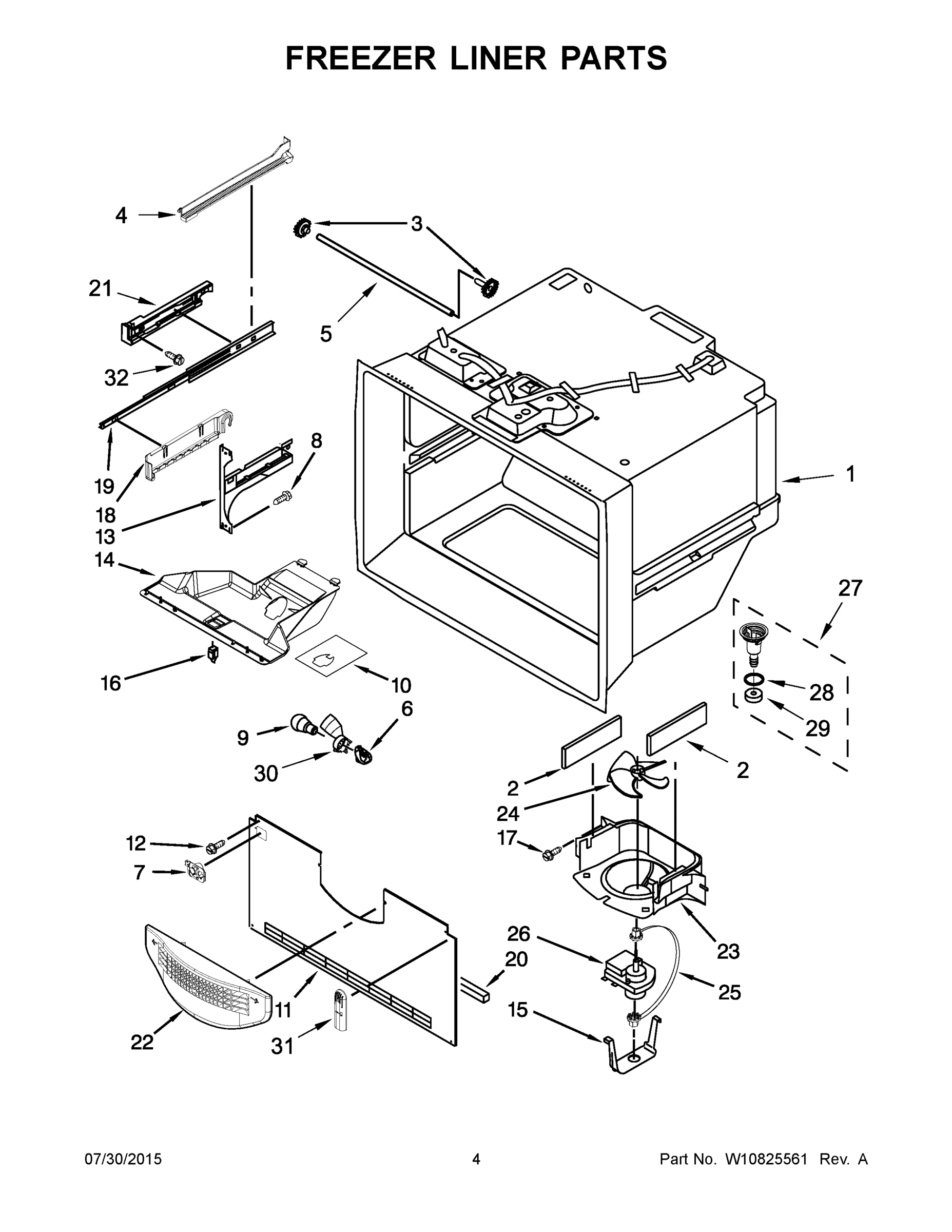 03 - FREEZER LINER PARTS