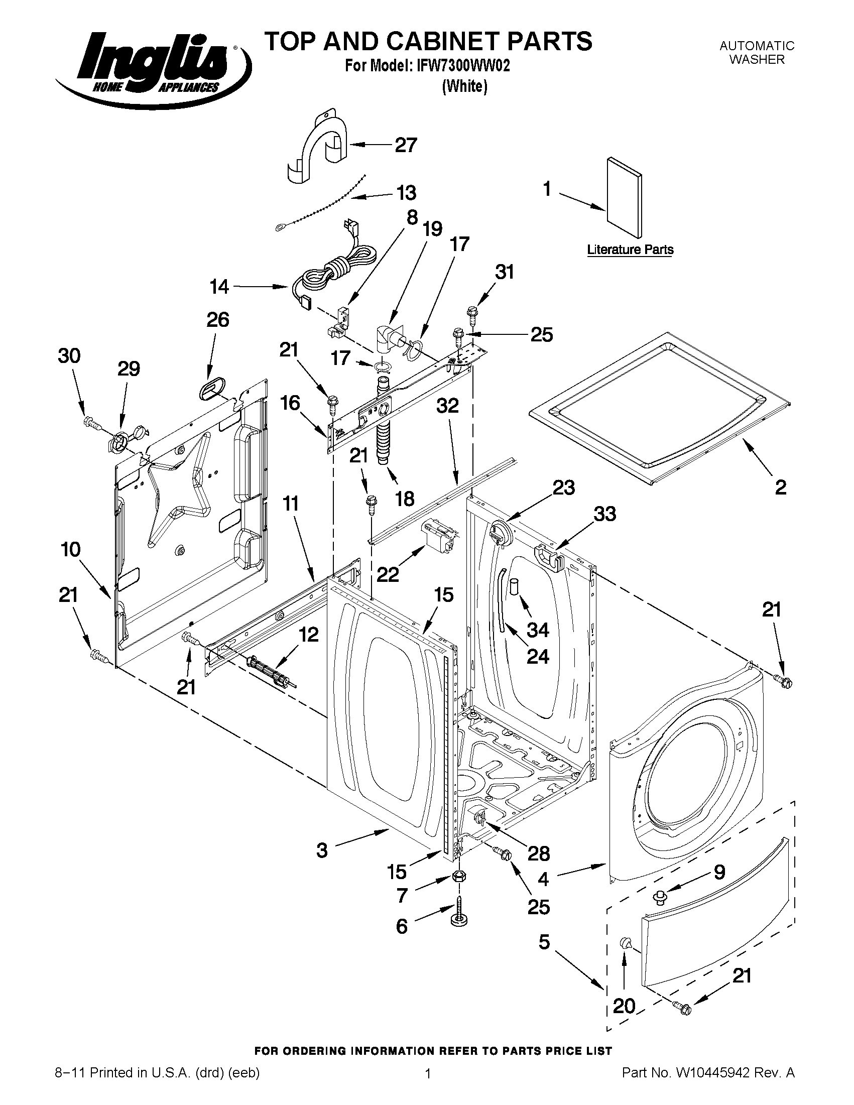 01 - TOP AND CABINET PARTS