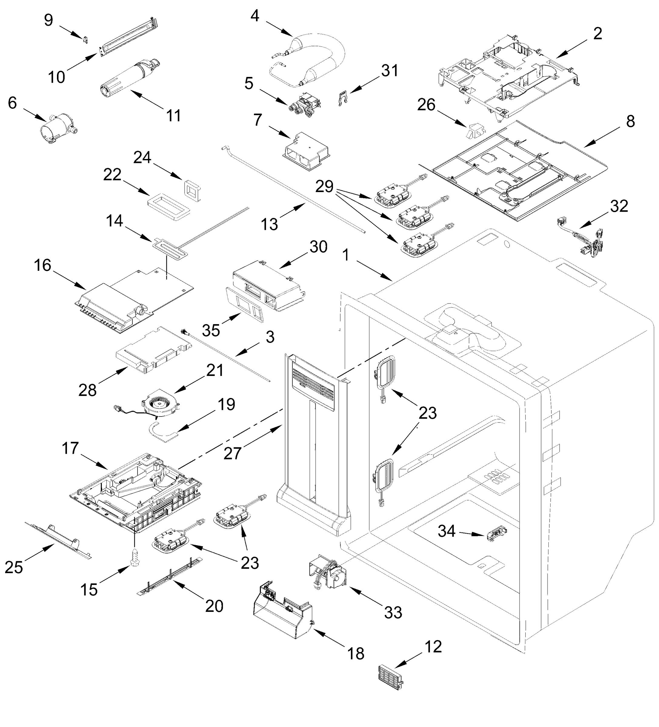 REFRIGERATOR LINER PARTS