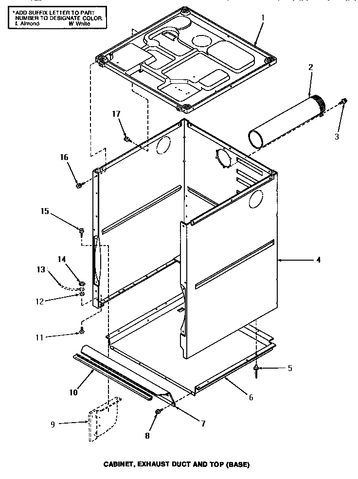 04 - CABINET, EXHAUST DUCT & TOP (BASE)