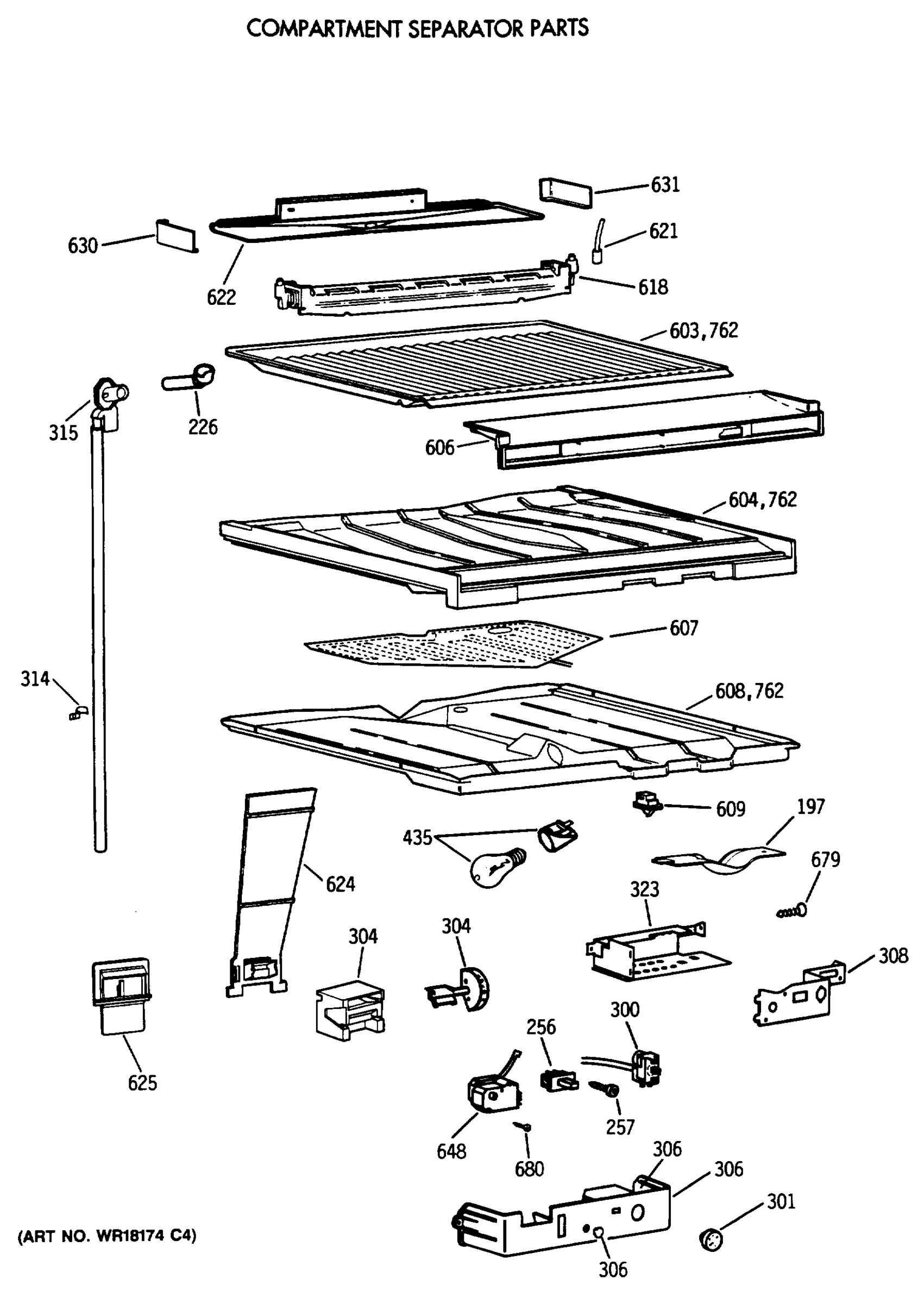COMPARTMENT SEPARATOR PARTS