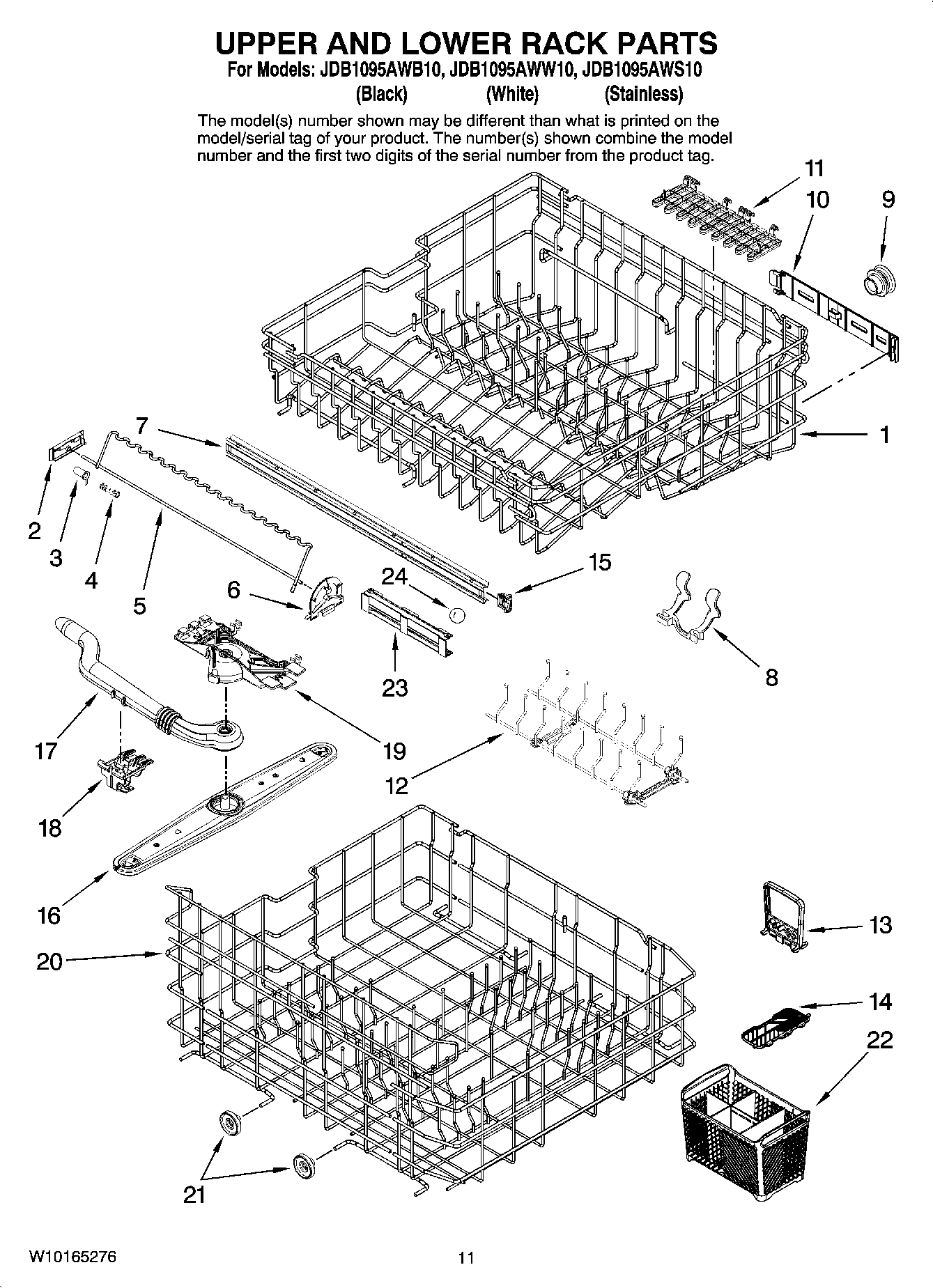 09 - UPPER AND LOWER RACK PARTS