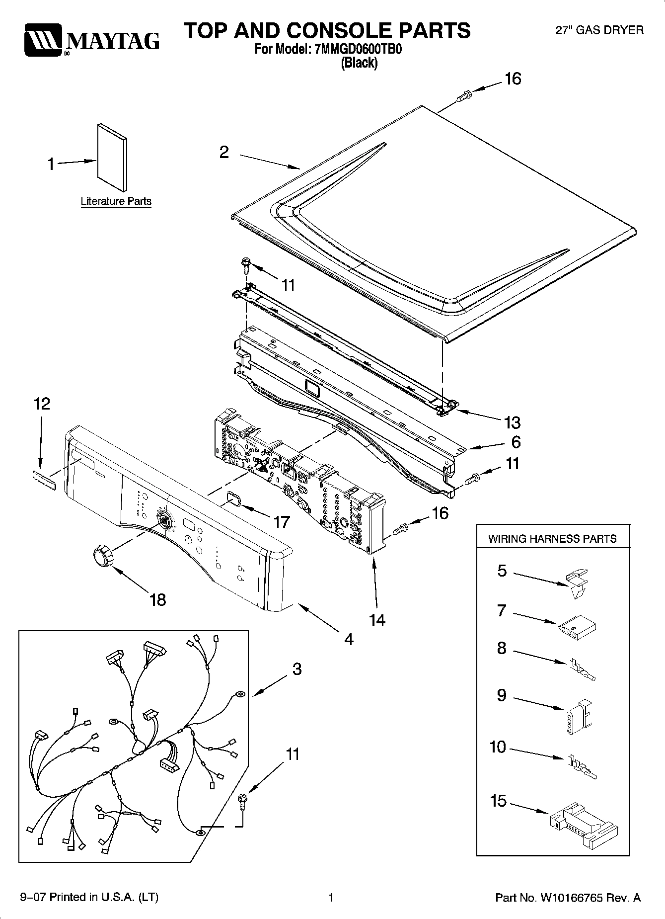 01 - TOP AND CONSOLE PARTS