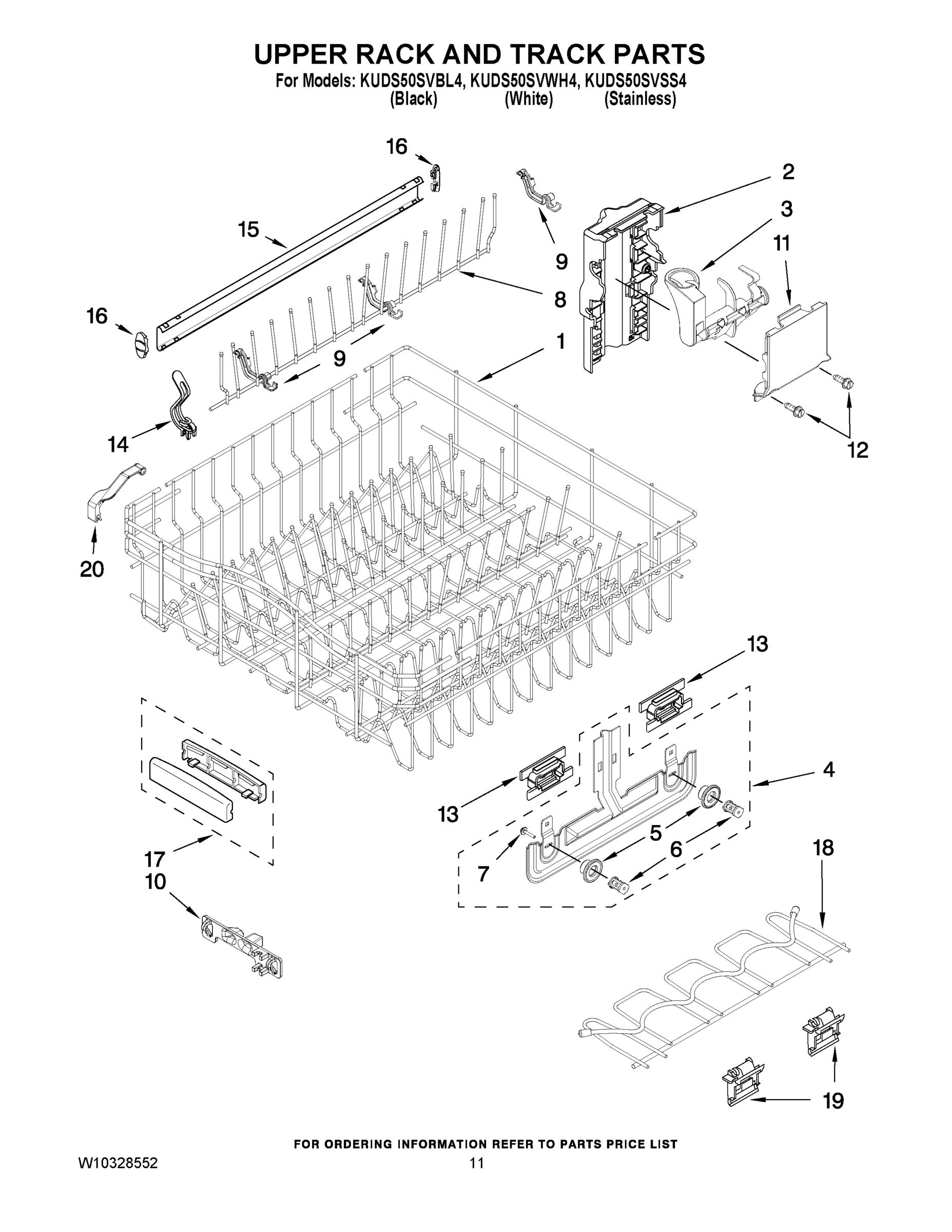 09 - UPPER RACK AND TRACK PARTS