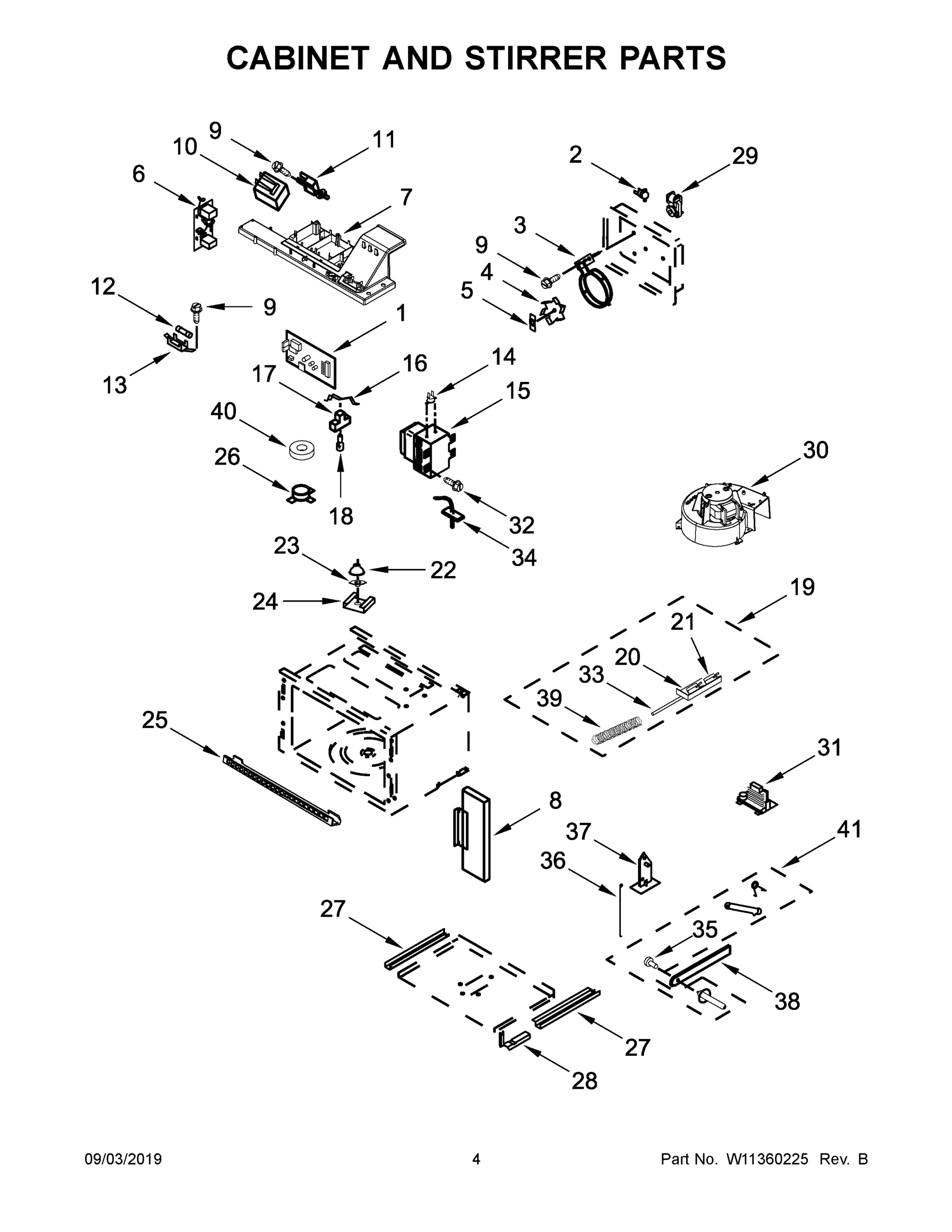 03 - CABINET AND STIRRER PARTS