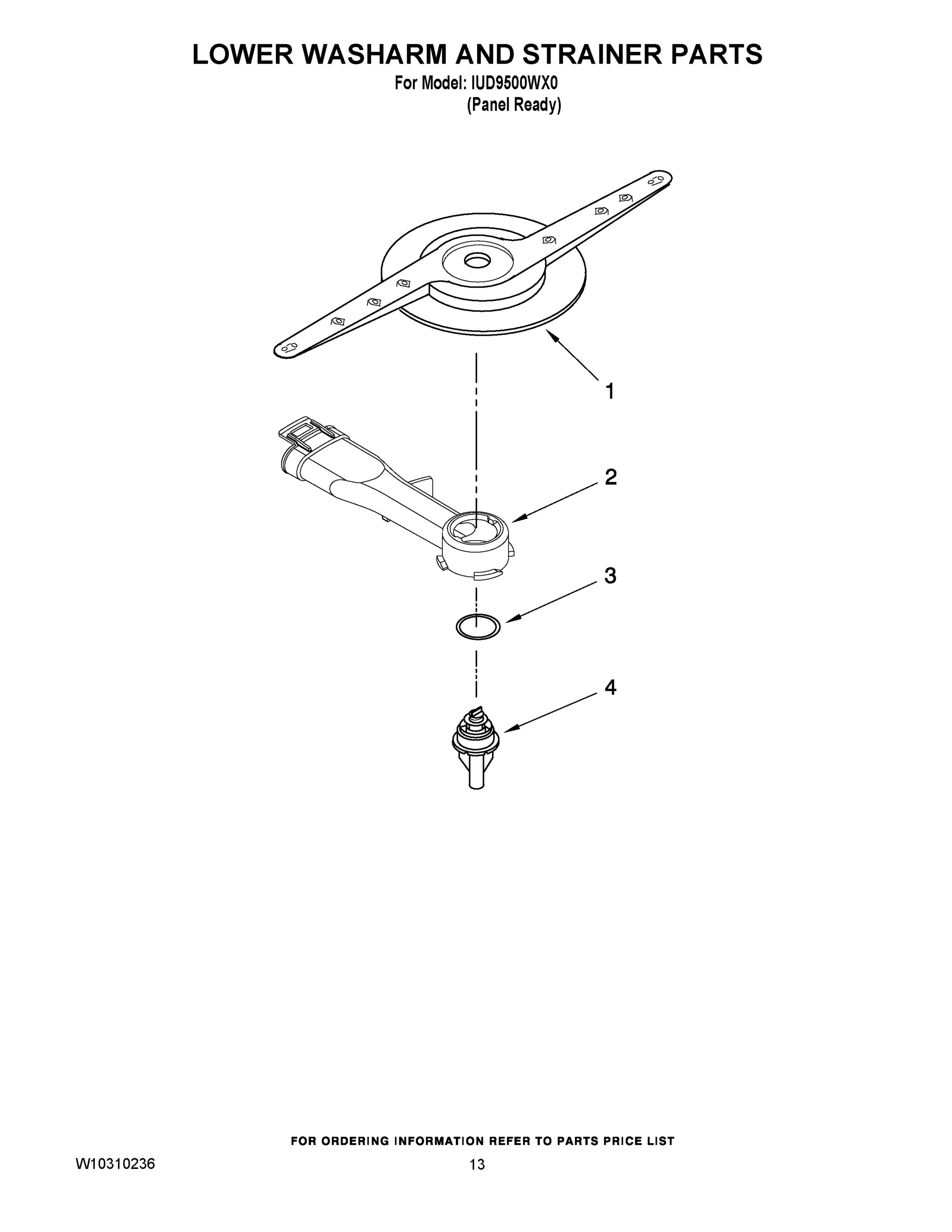 11 - LOWER WASHARM AND STRAINER PARTS