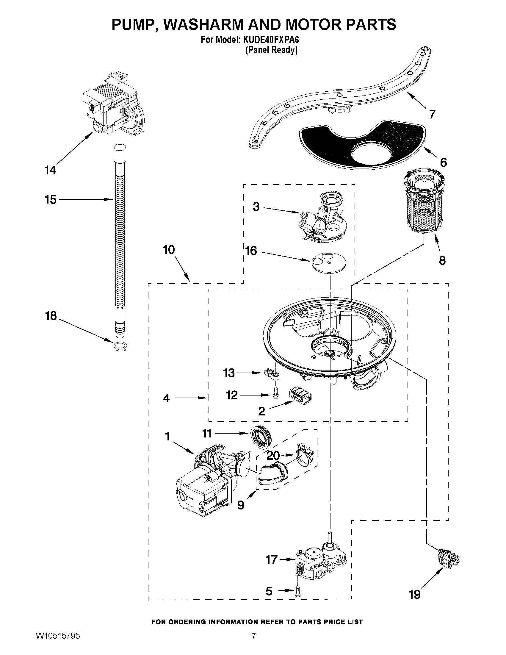 06 - PUMP, WASHARM AND MOTOR PARTS