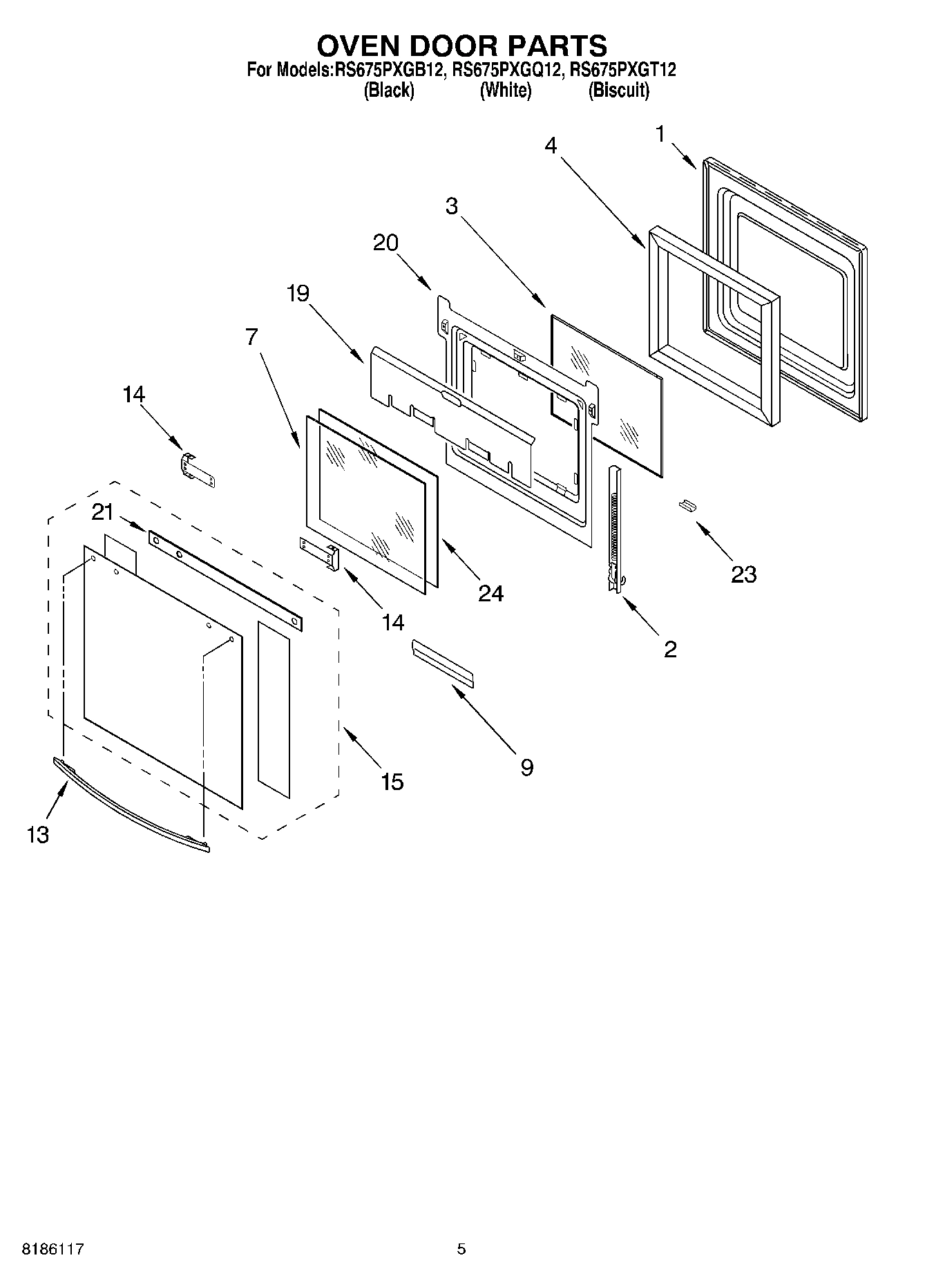 04 - OVEN DOOR PARTS