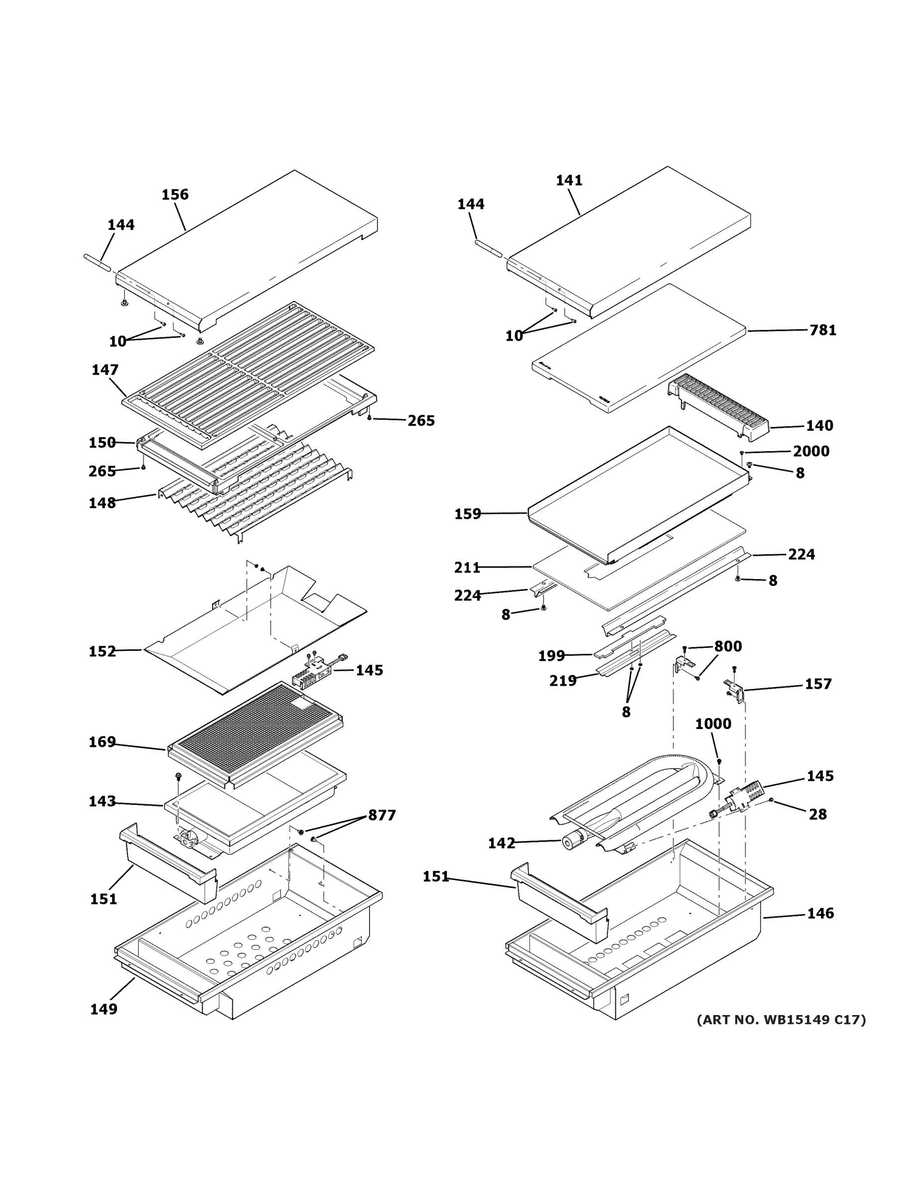 GRILL & GRIDDLE ASSEMBLY