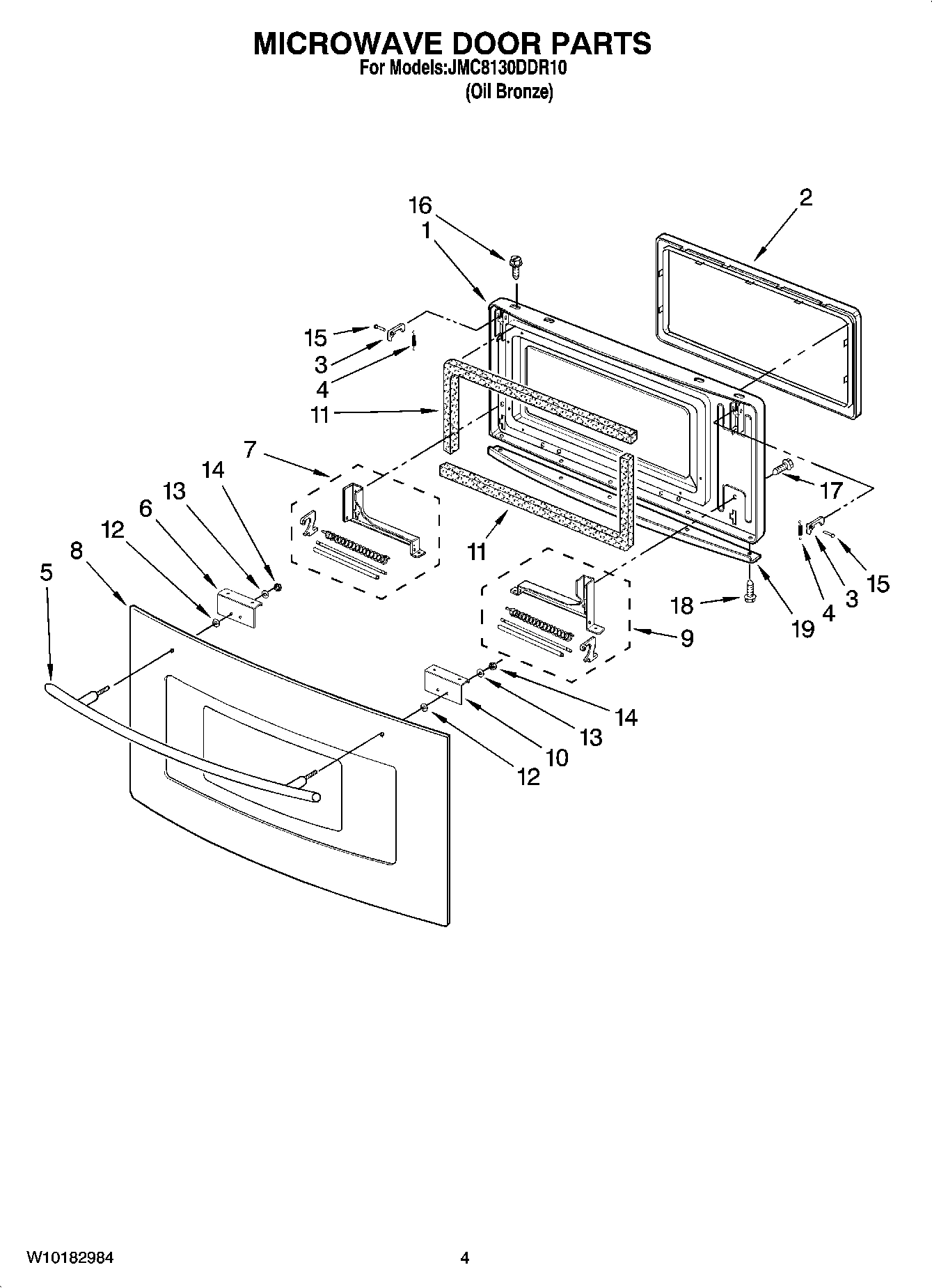 03 - MICROWAVE DOOR PARTS