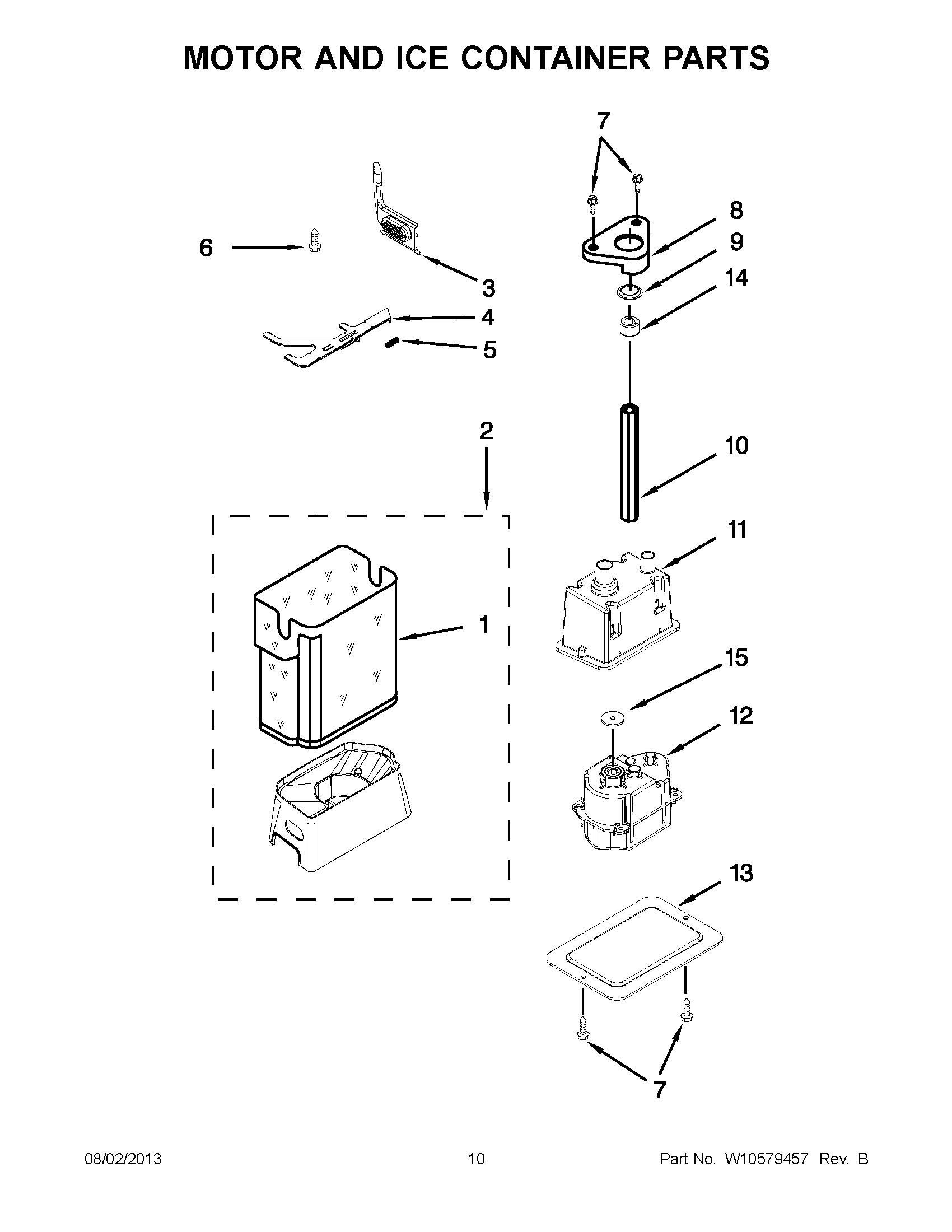 05 - MOTOR AND ICE CONTAINER PARTS