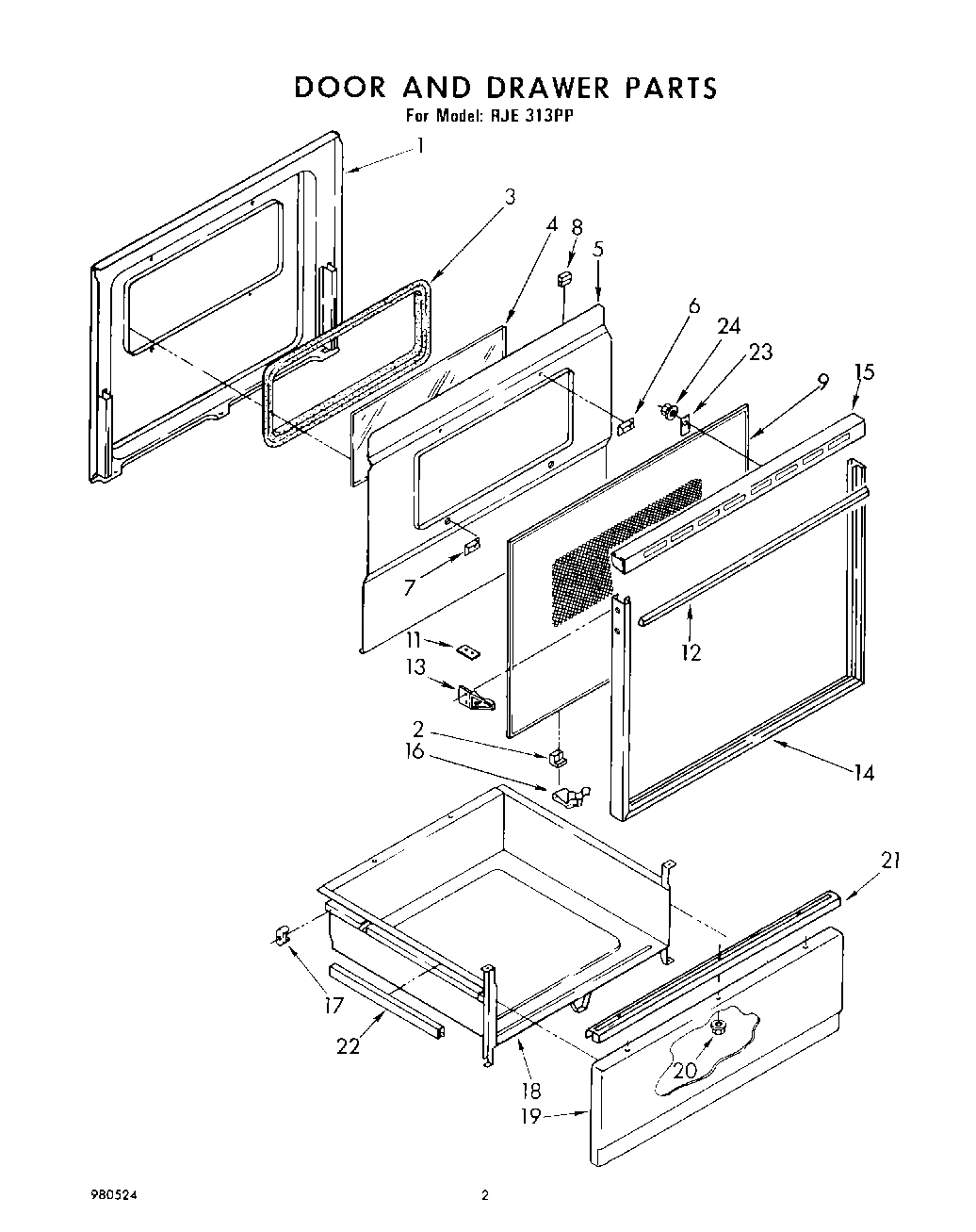 02 - DOOR AND DRAWER, LIT/OPTIONAL