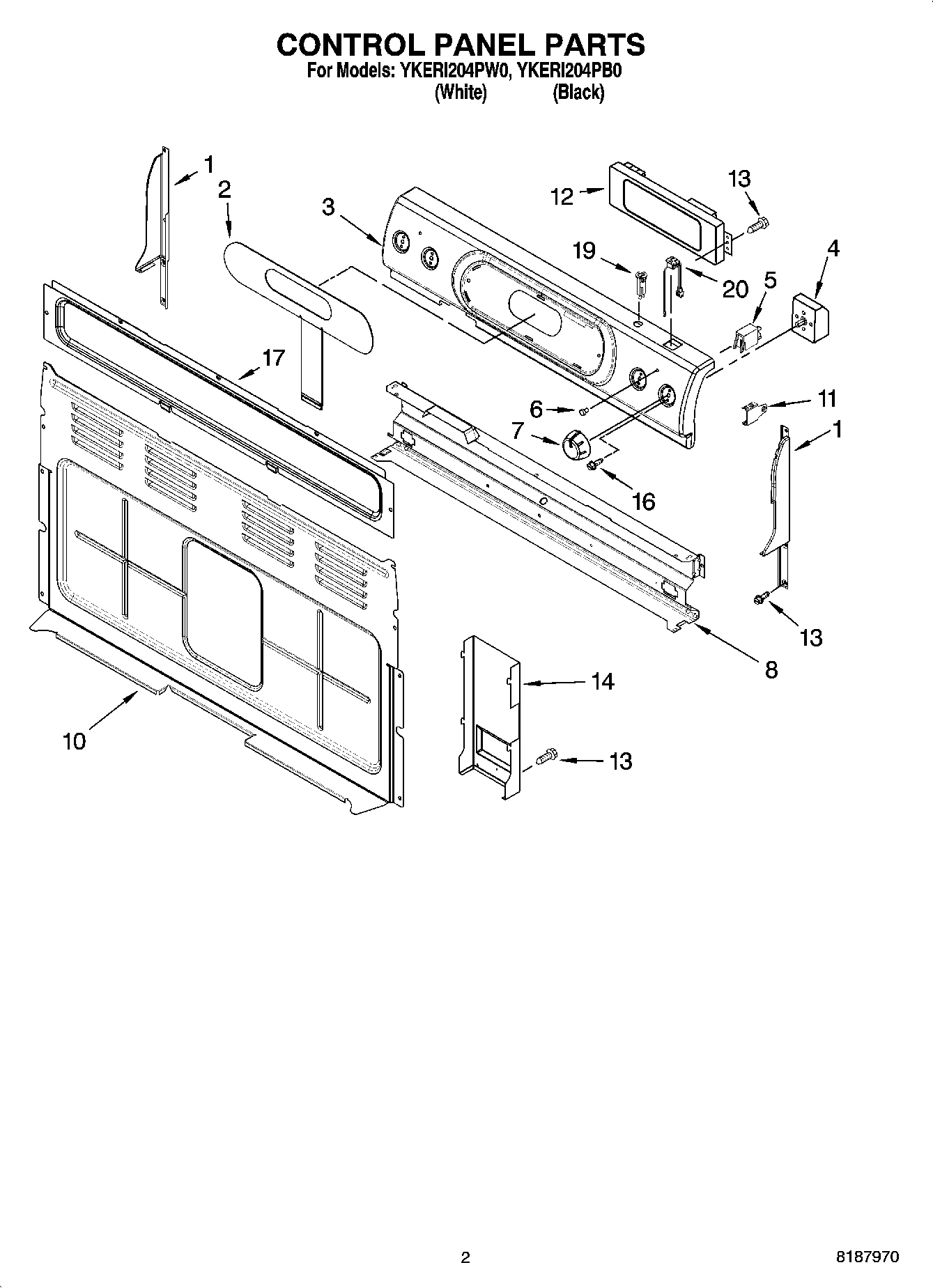 02 - CONTROL PANEL PARTS