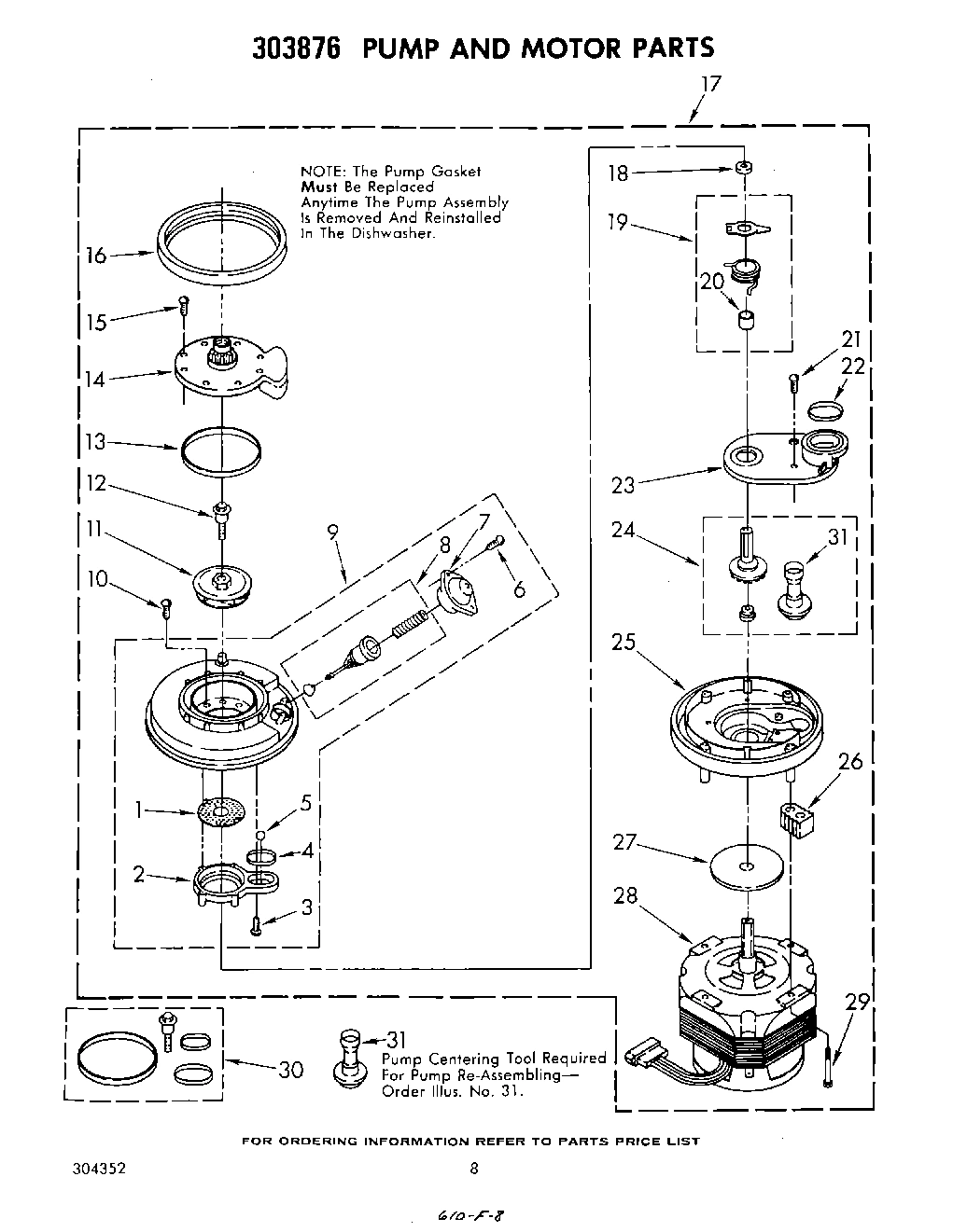 06 - 303876 PUMP AND MOTOR