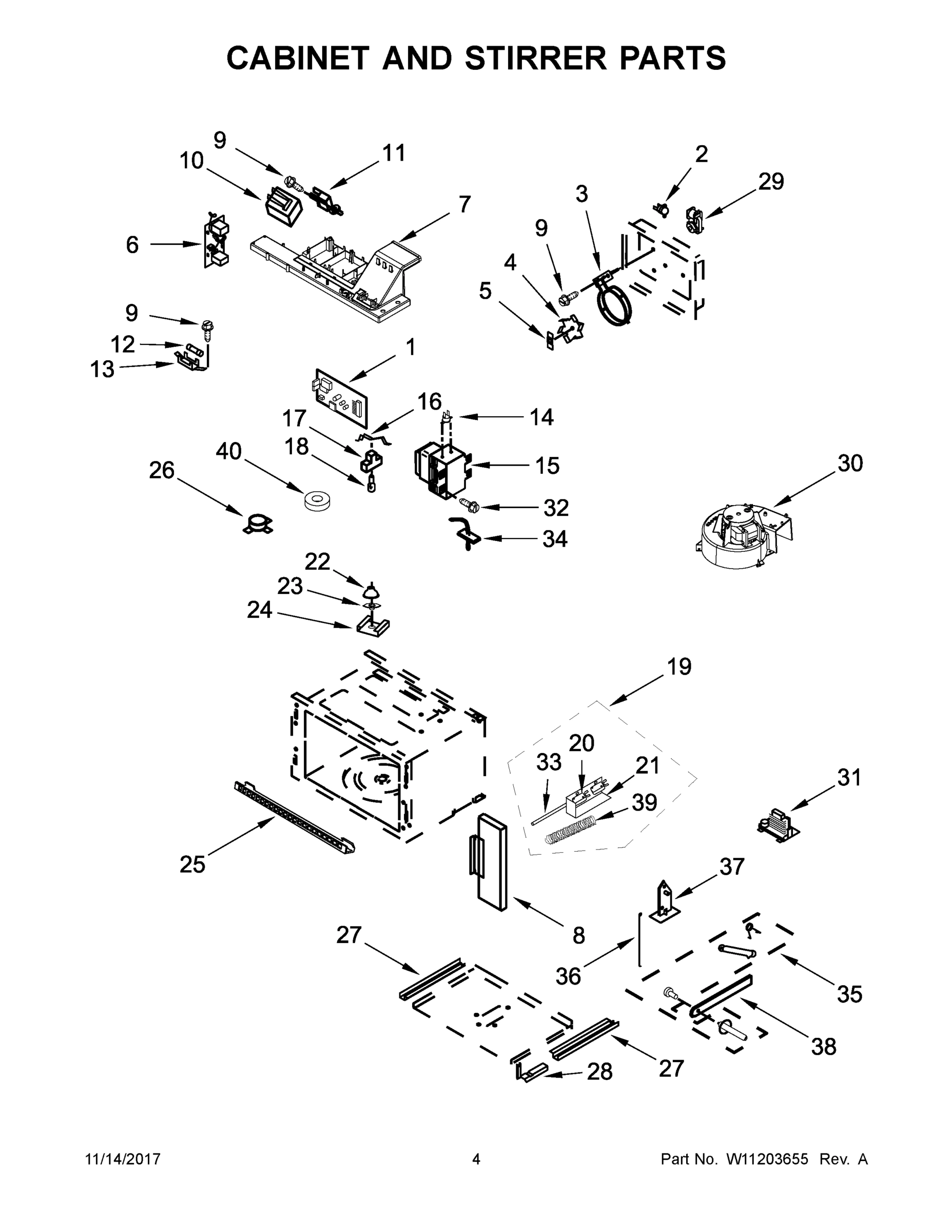 03 - CABINET AND STIRRER PARTS