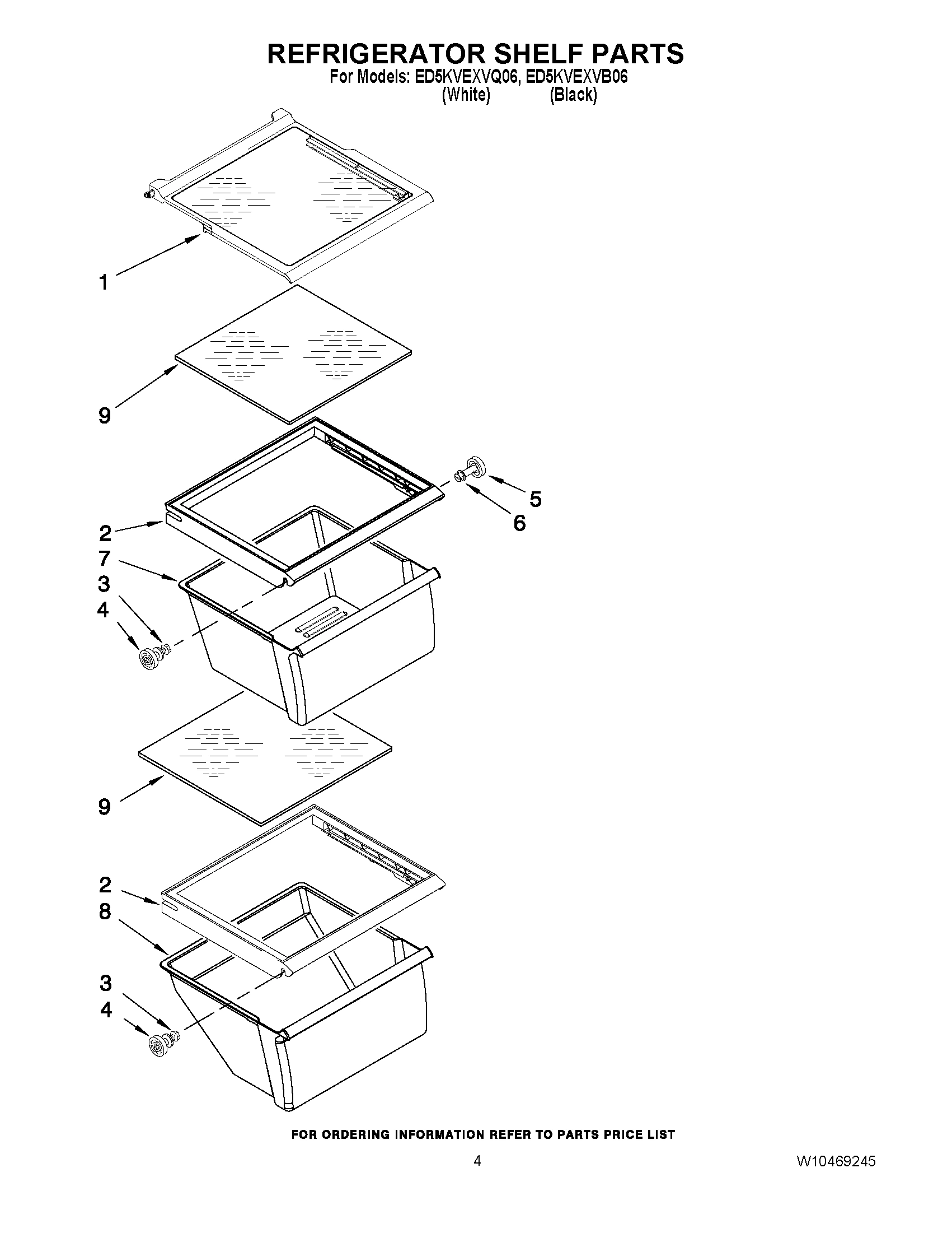 03 - REFRIGERATOR SHELF PARTS