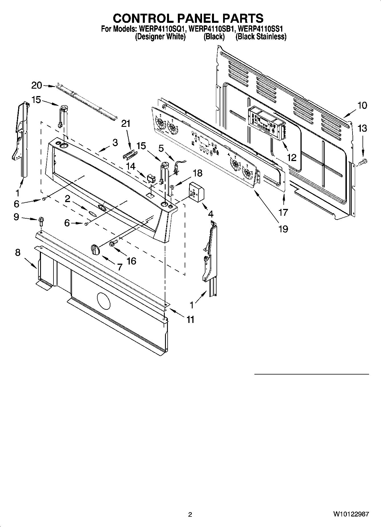 02 - CONTROL PANEL PARTS