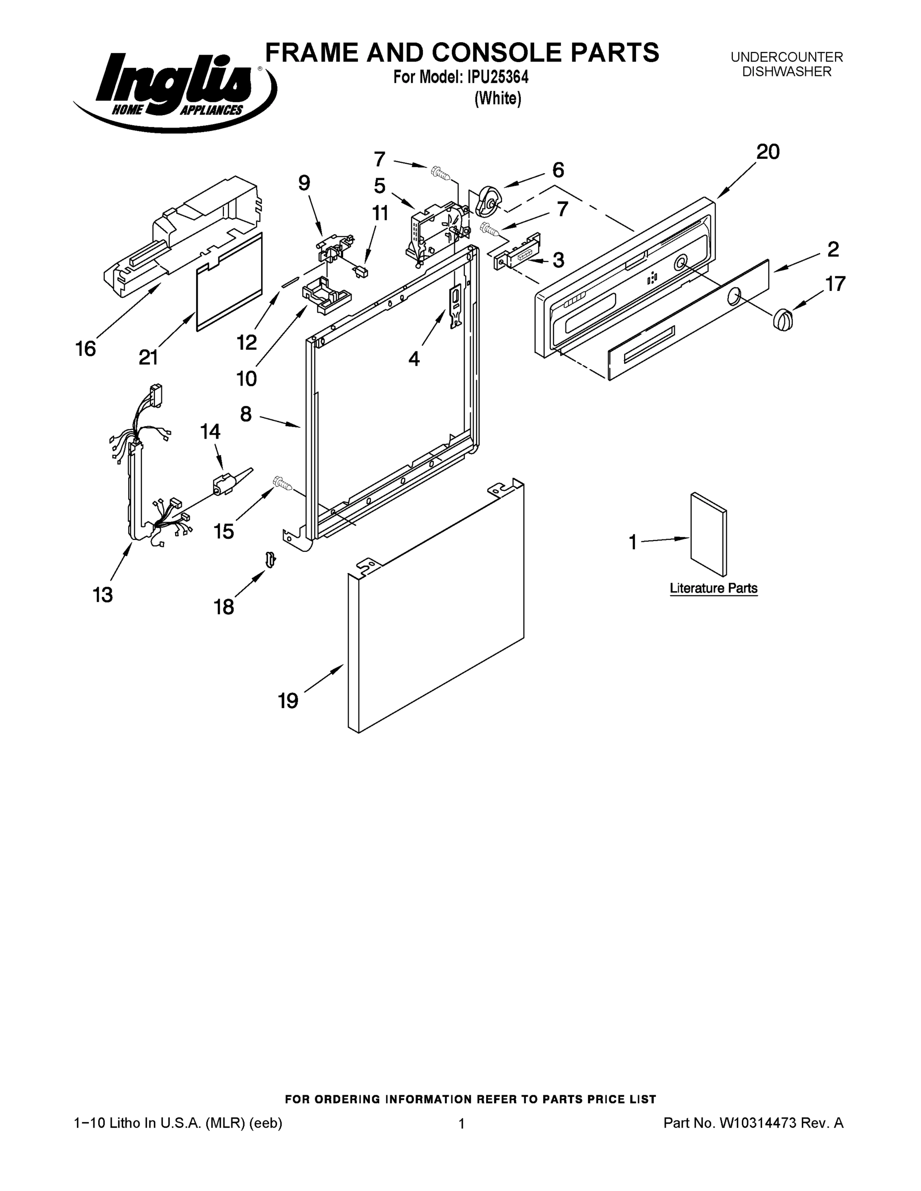01 - FRAME AND CONSOLE PARTS