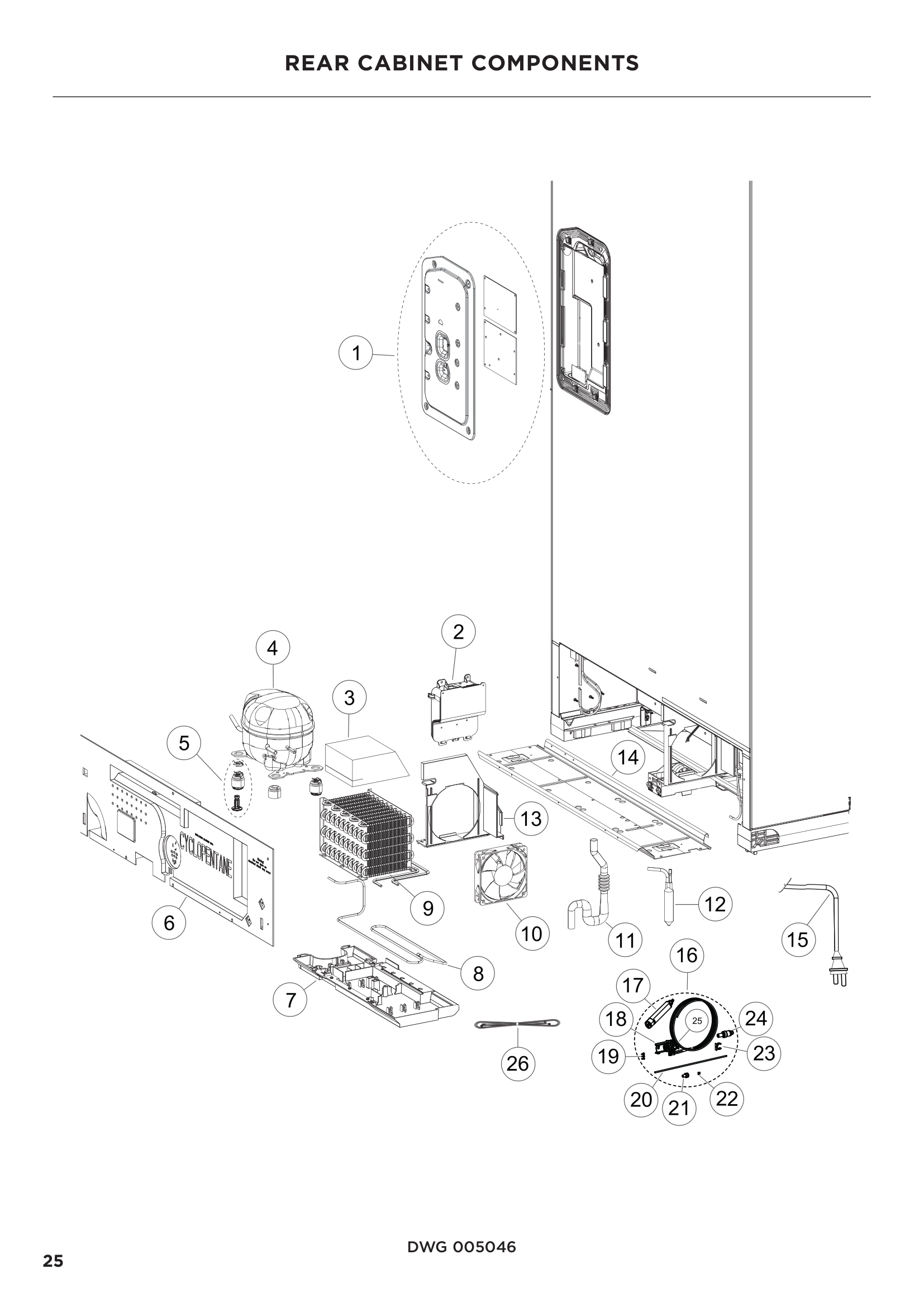 REAR CABINET COMPONENTS