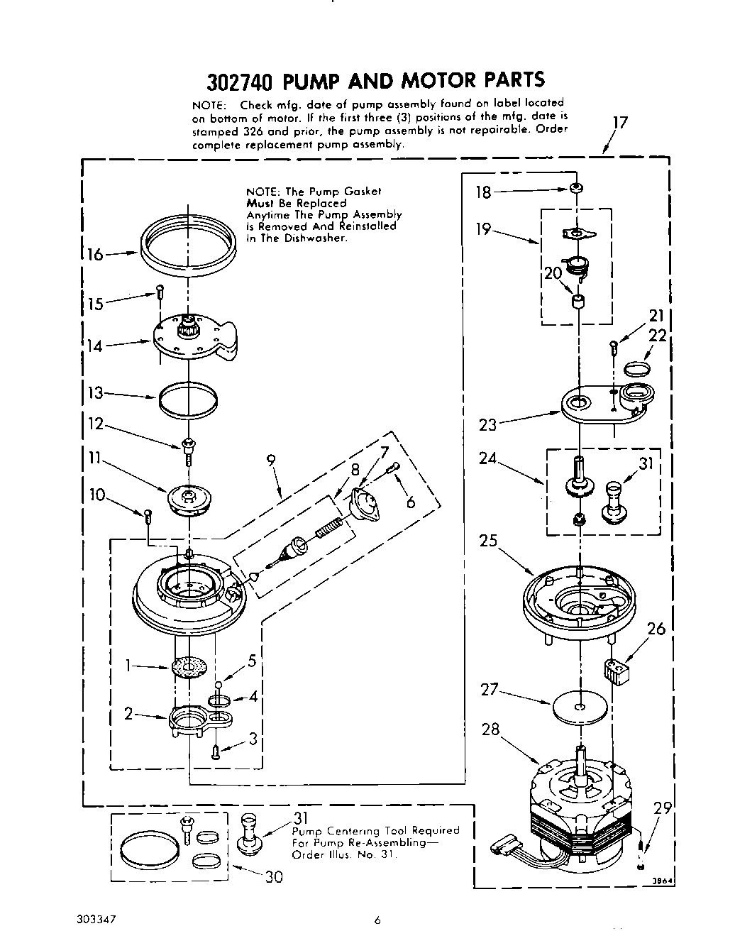 04 - 302740 PUMP AND MOTOR