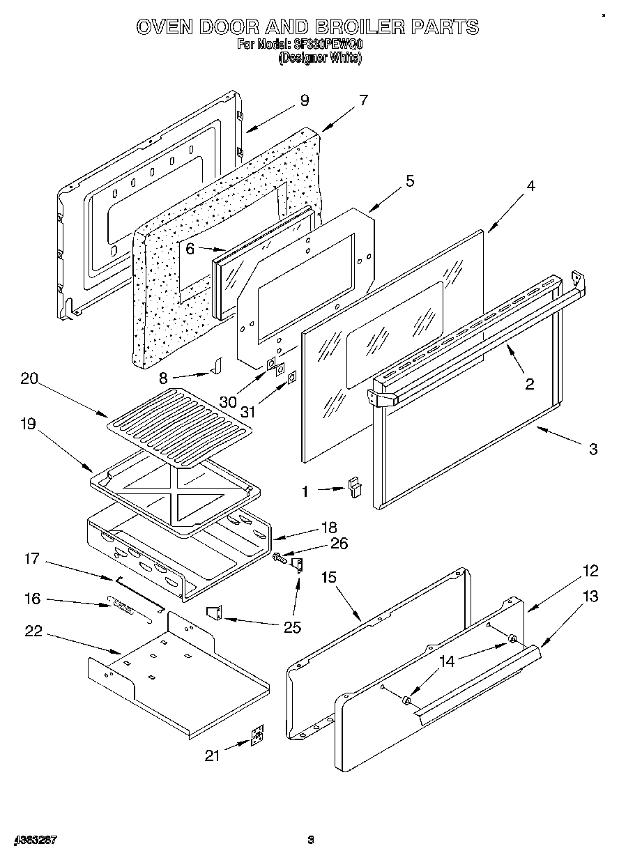 02 - OVEN DOOR AND BROILER