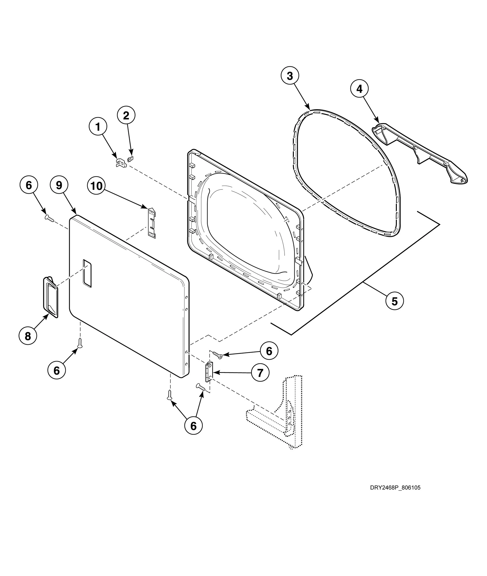 Dryer Door Without Window