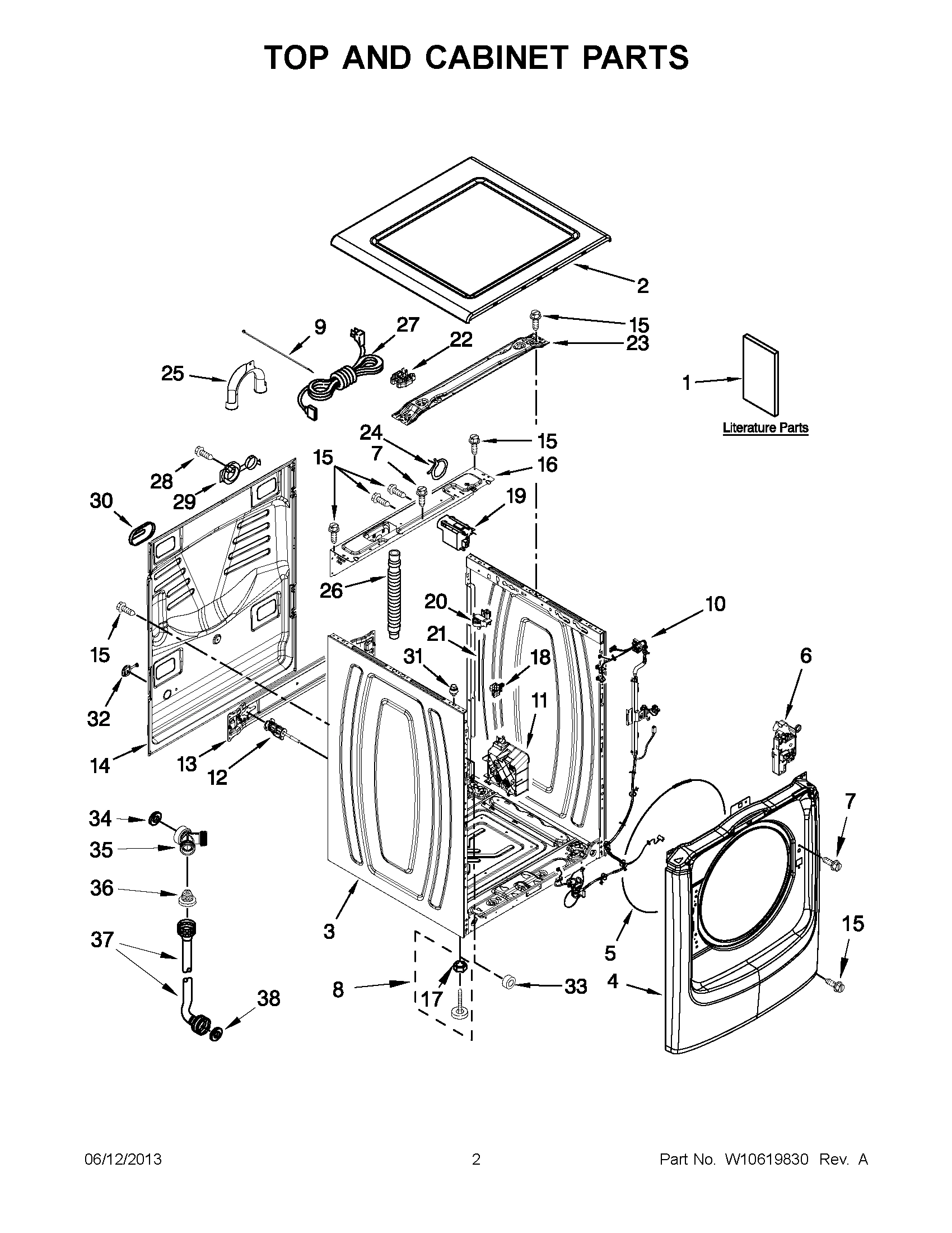 01 - TOP AND CABINET PARTS