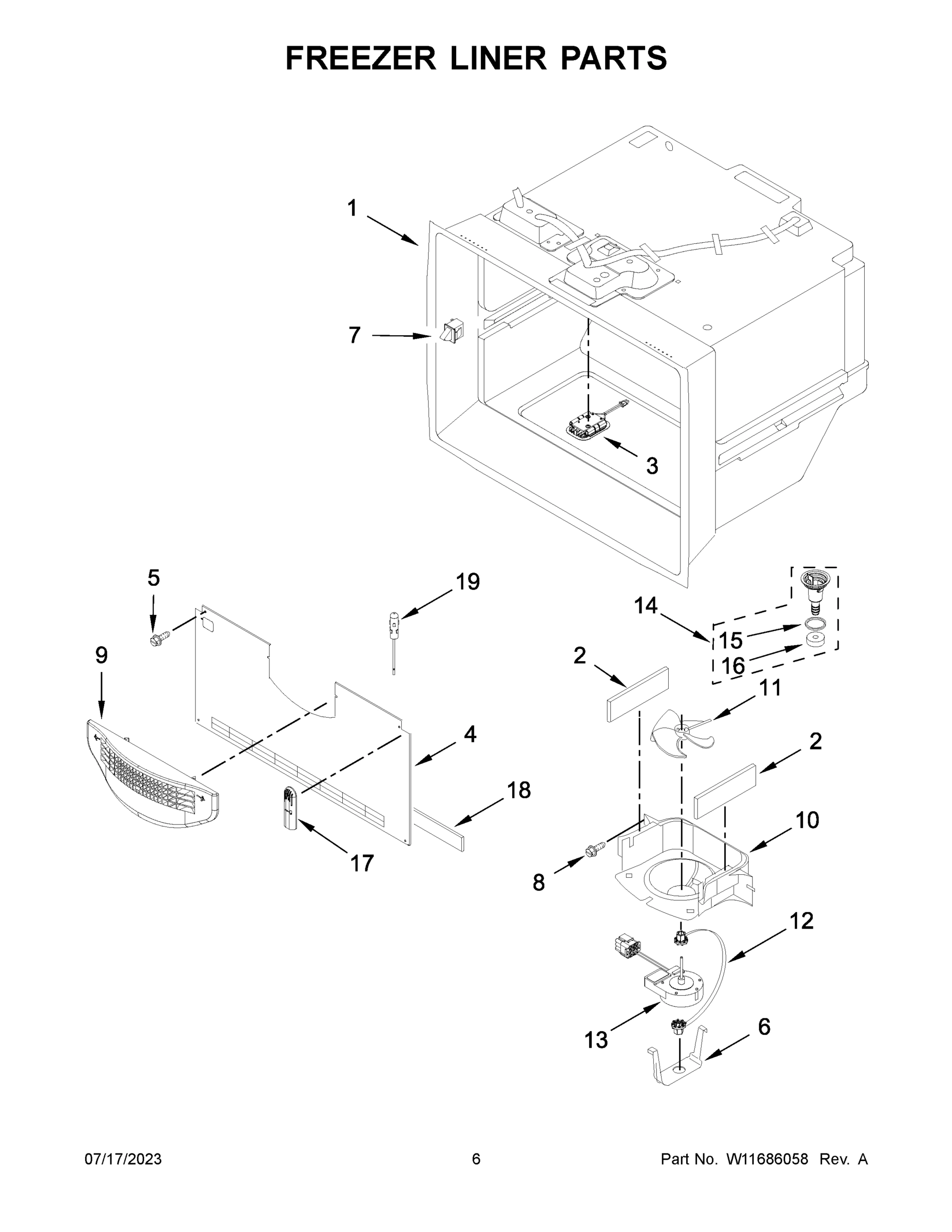 04 - FREEZER LINER PARTS