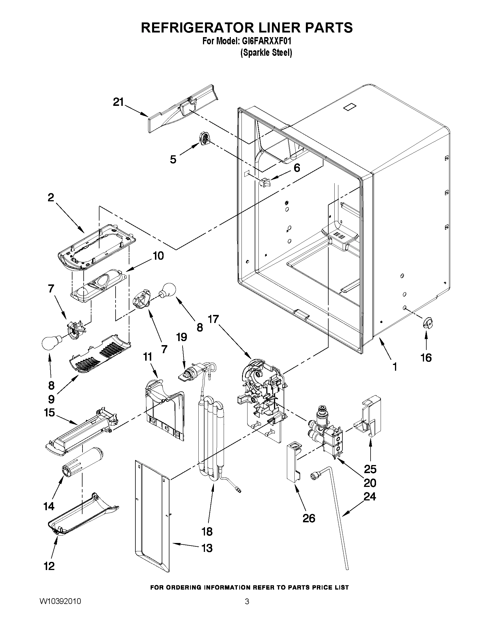 02 - REFRIGERATOR LINER PARTS
