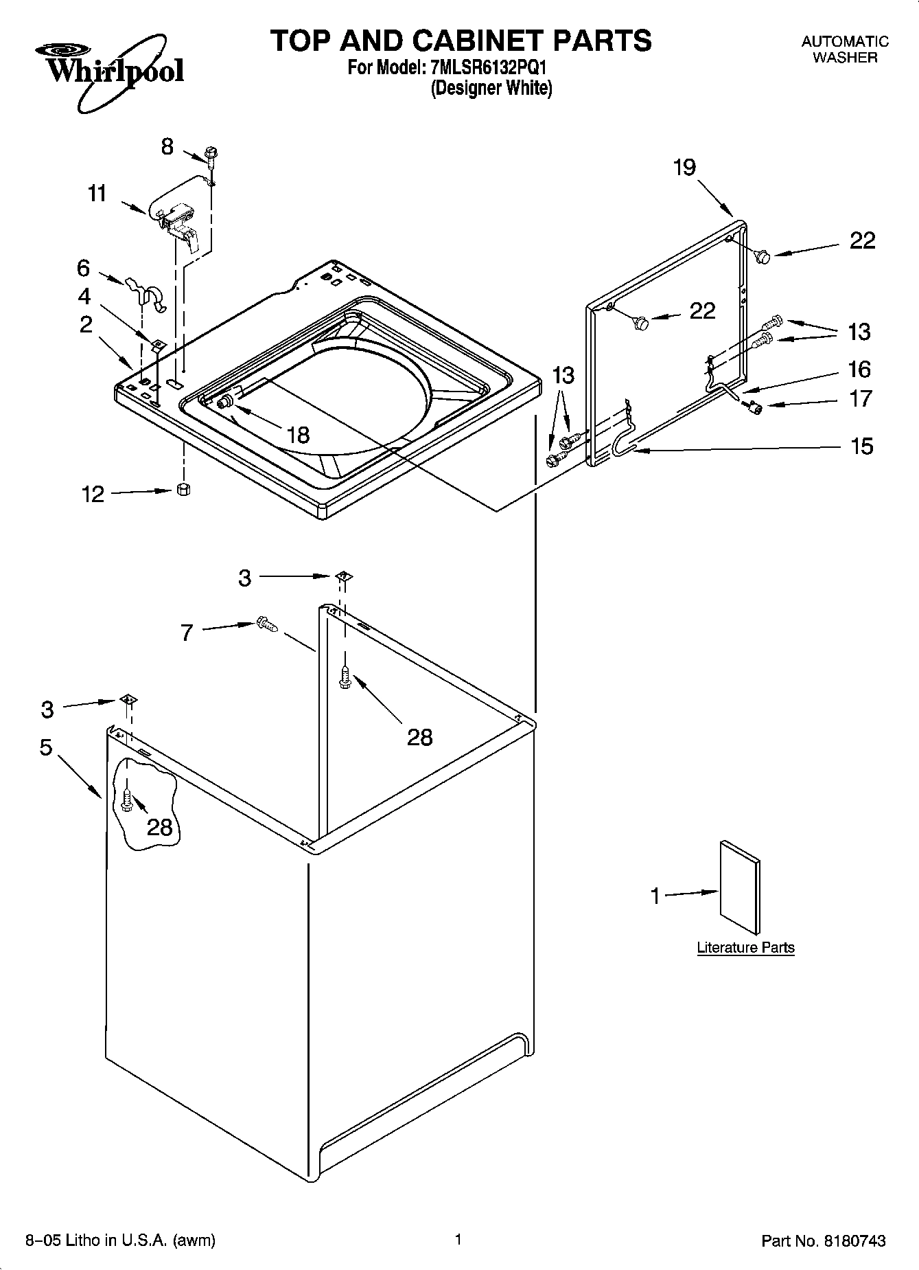 01 - TOP AND CABINET PARTS