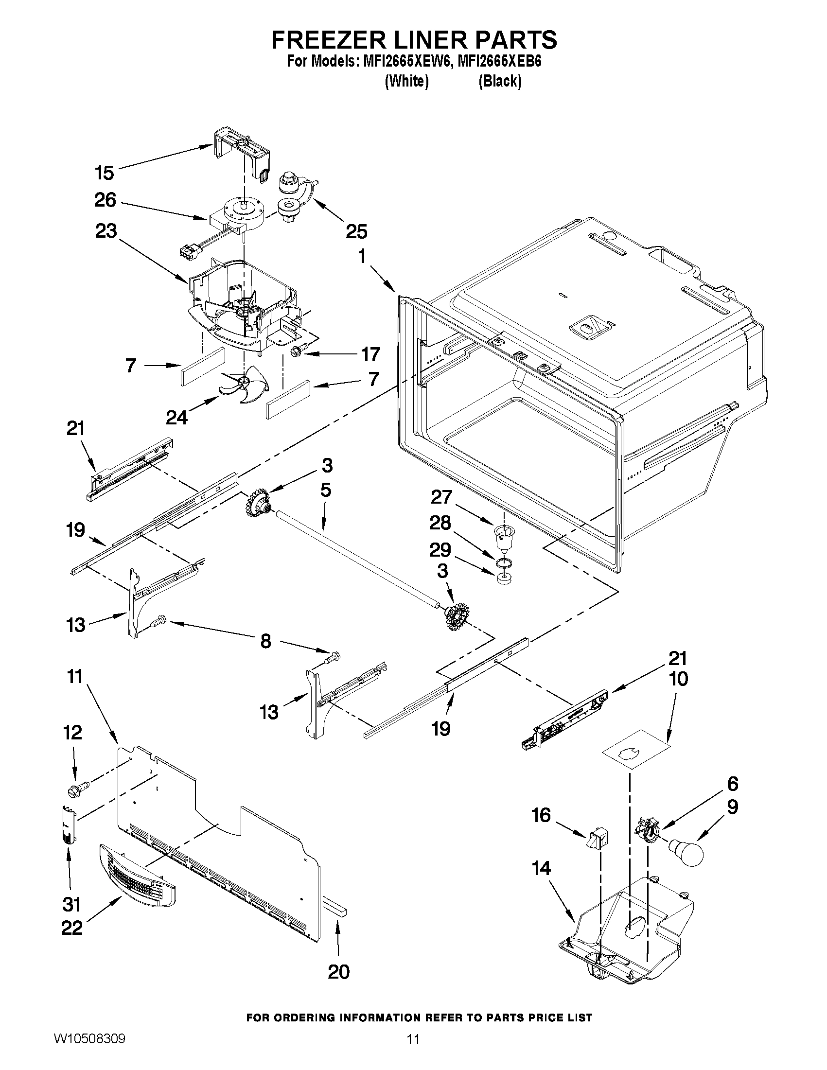 06 - FREEZER LINER PARTS
