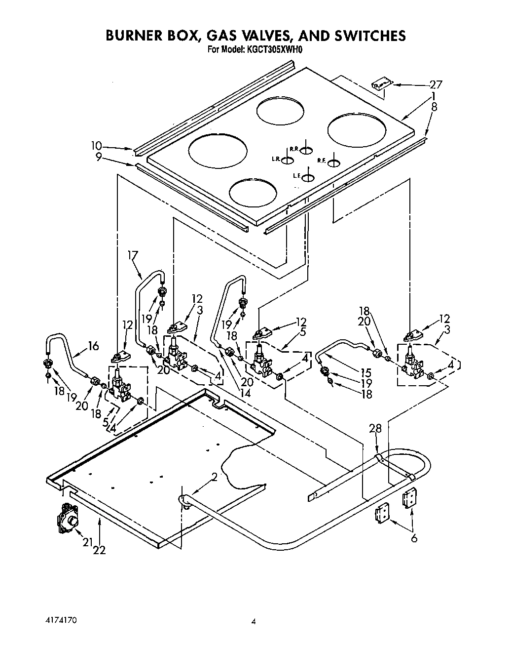 03 - BURNER BOX, GAS VALVES, AND SWITCHES