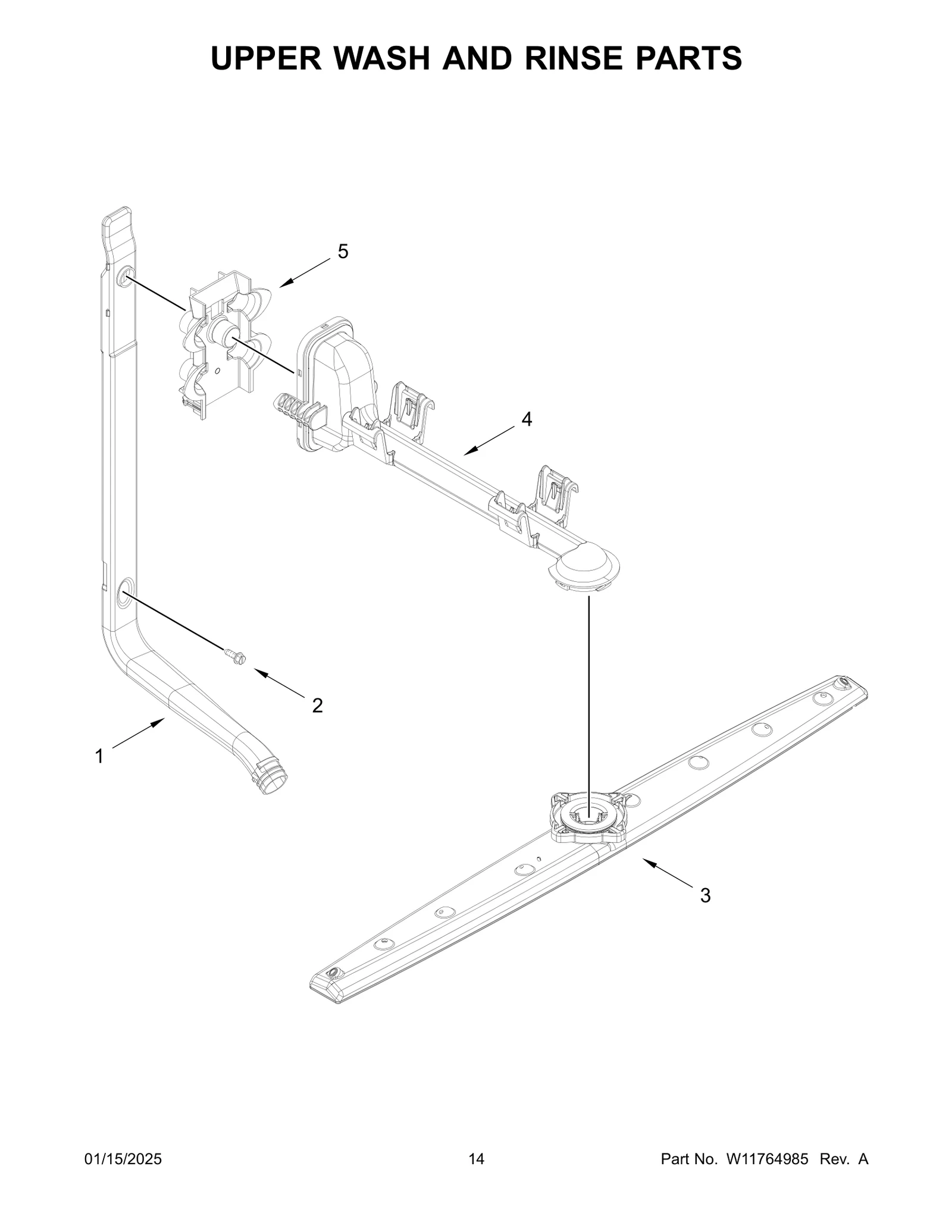 UPPER WASH AND RINSE PARTS