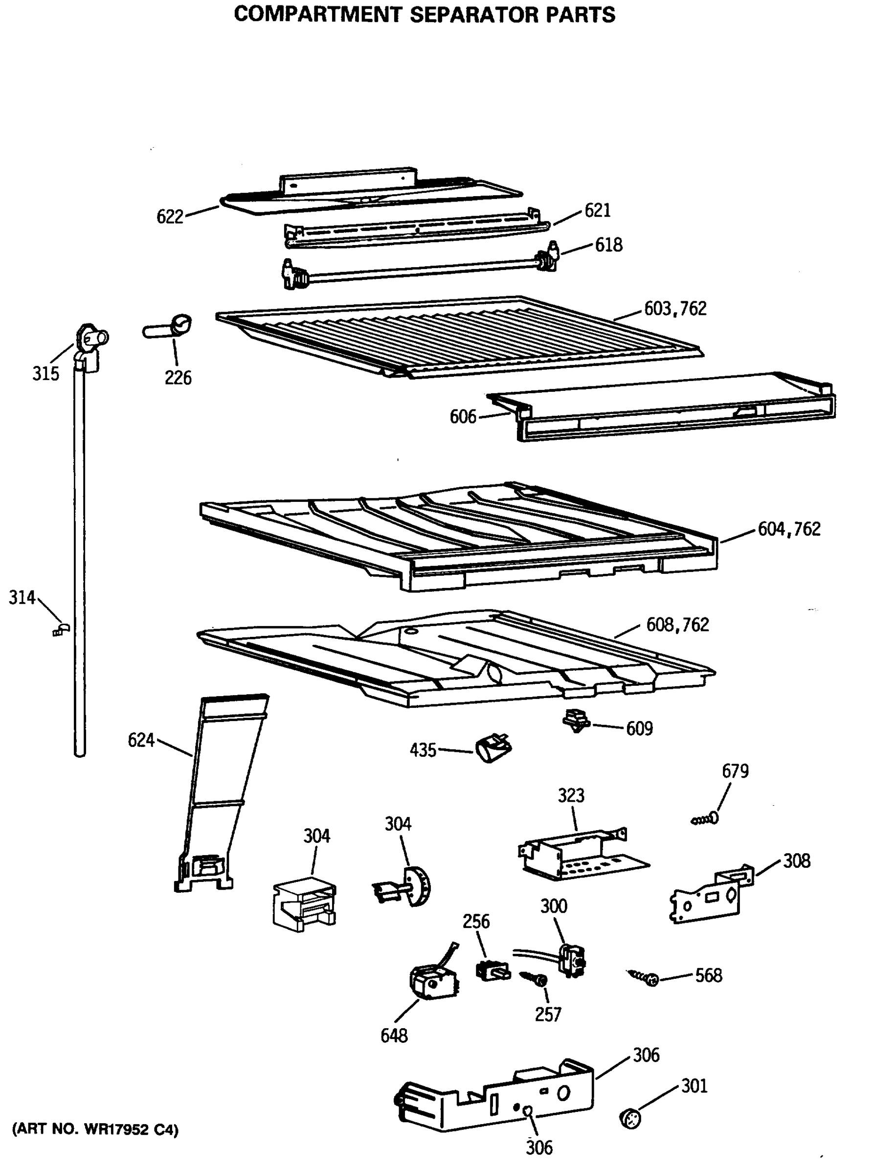 COMPARTMENT SEPARATOR PARTS
