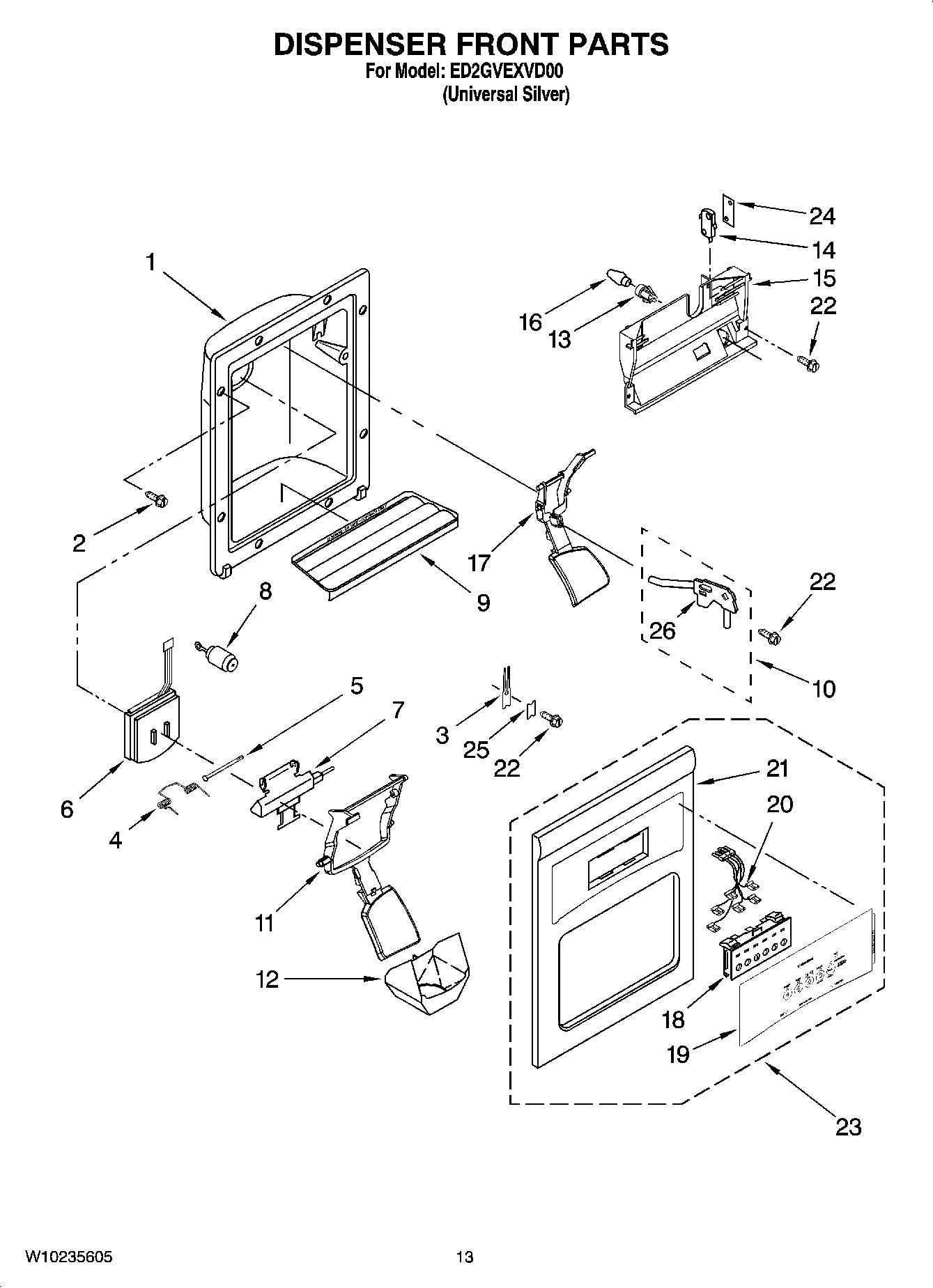 08 - DISPENSER FRONT PARTS