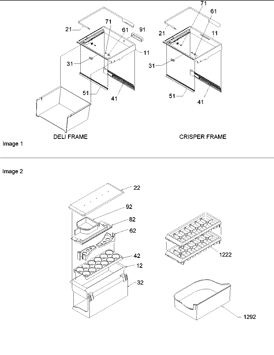 06 - CRISPER & DELI FRAME ASSY