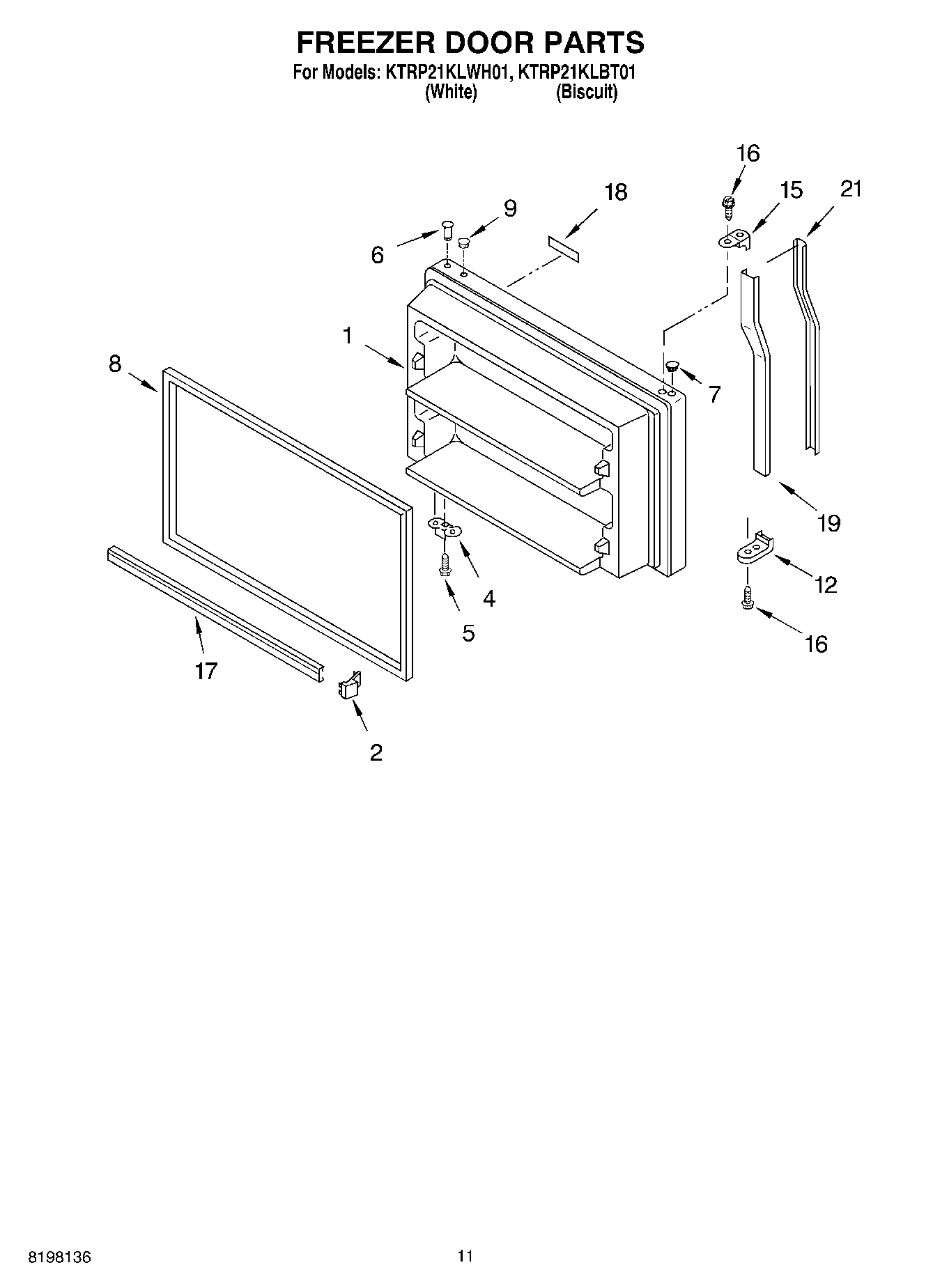 06 - FREEZER DOOR, OPTIONAL