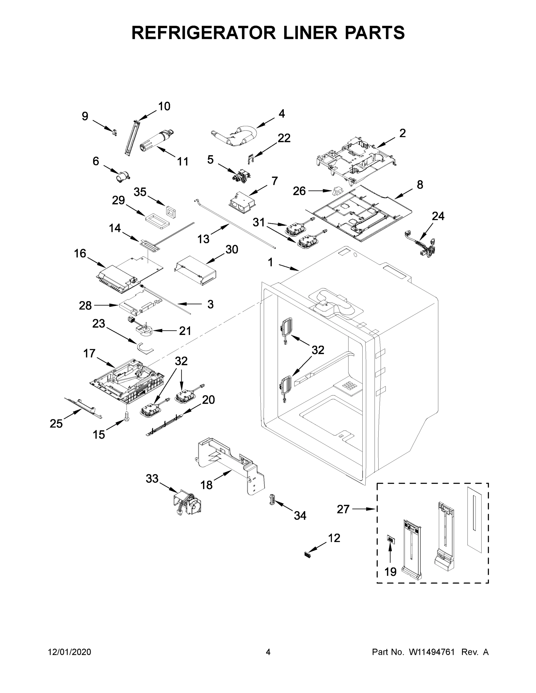 03 - REFRIGERATOR LINER PARTS