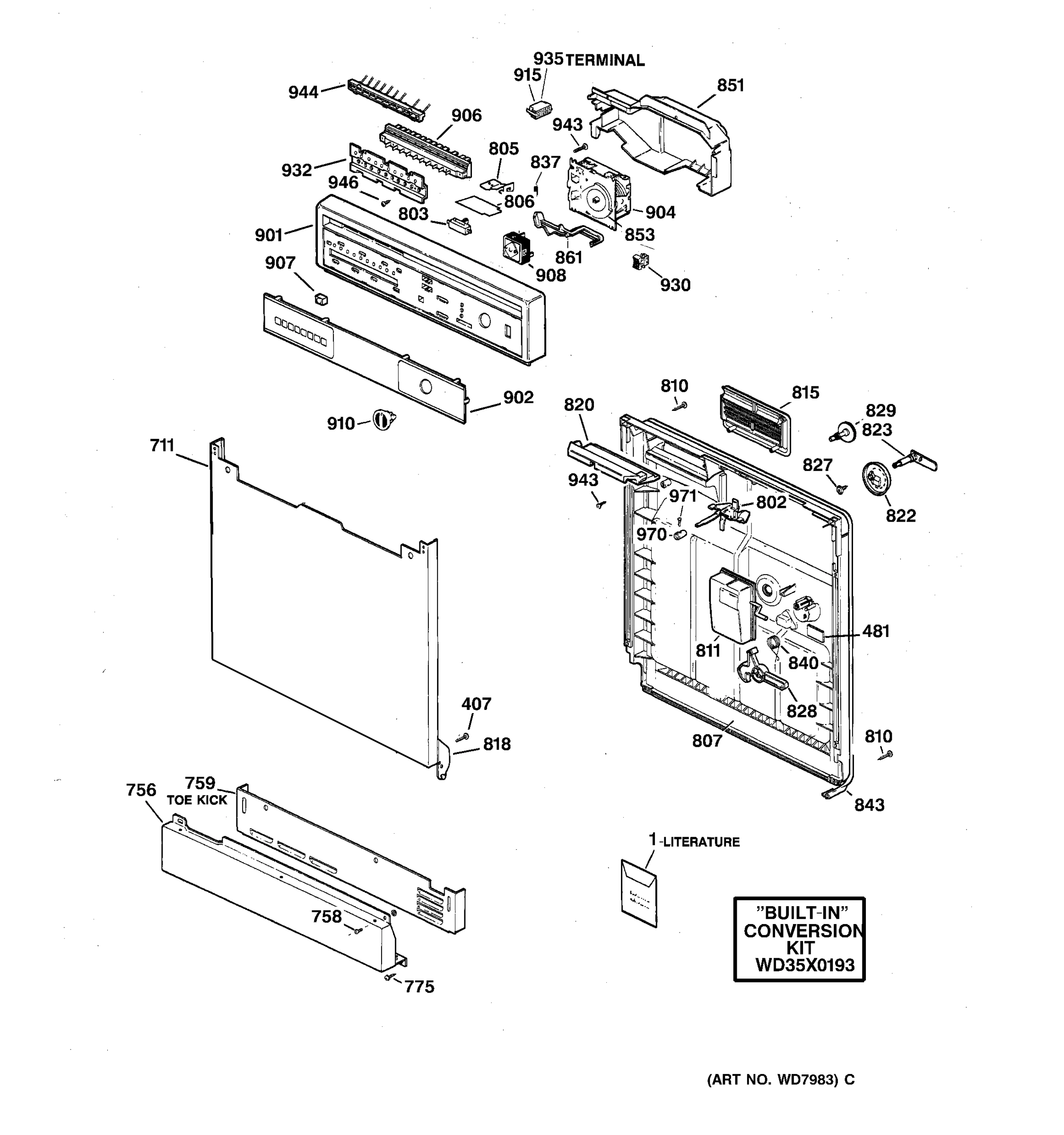 ESCUTCHEON & DOOR ASSEMBLY