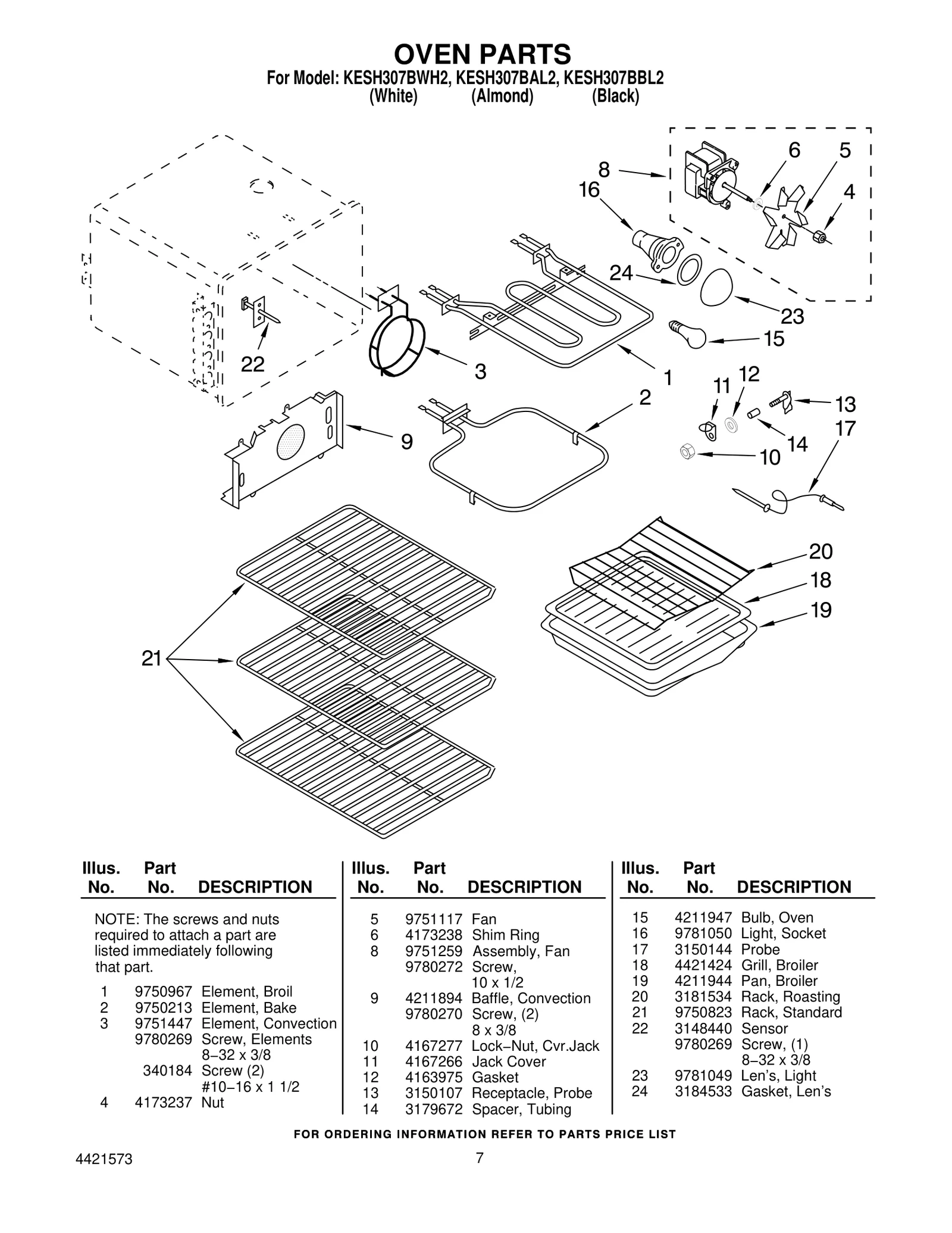 OVEN PARTS
