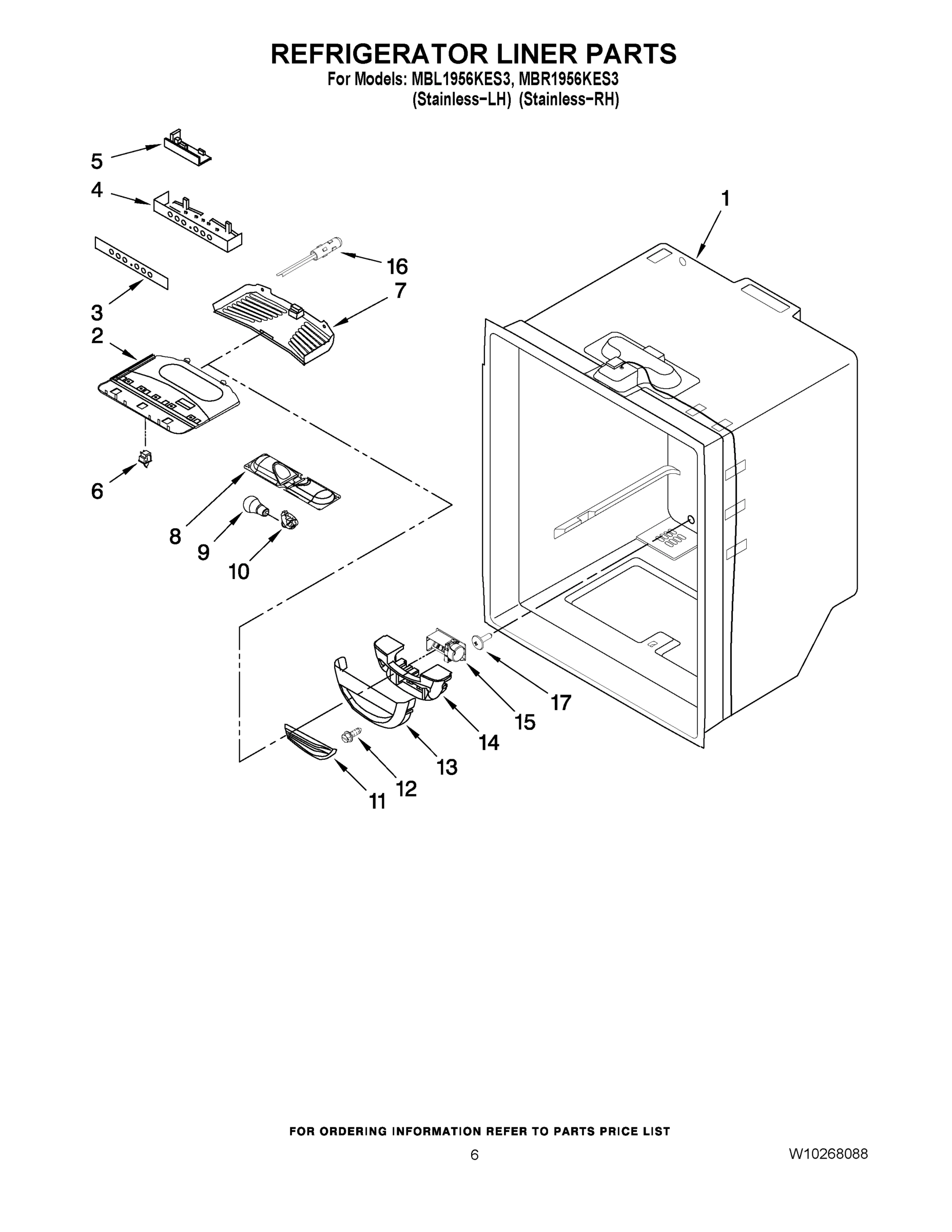 04 - REFRIGERATOR LINER PARTS