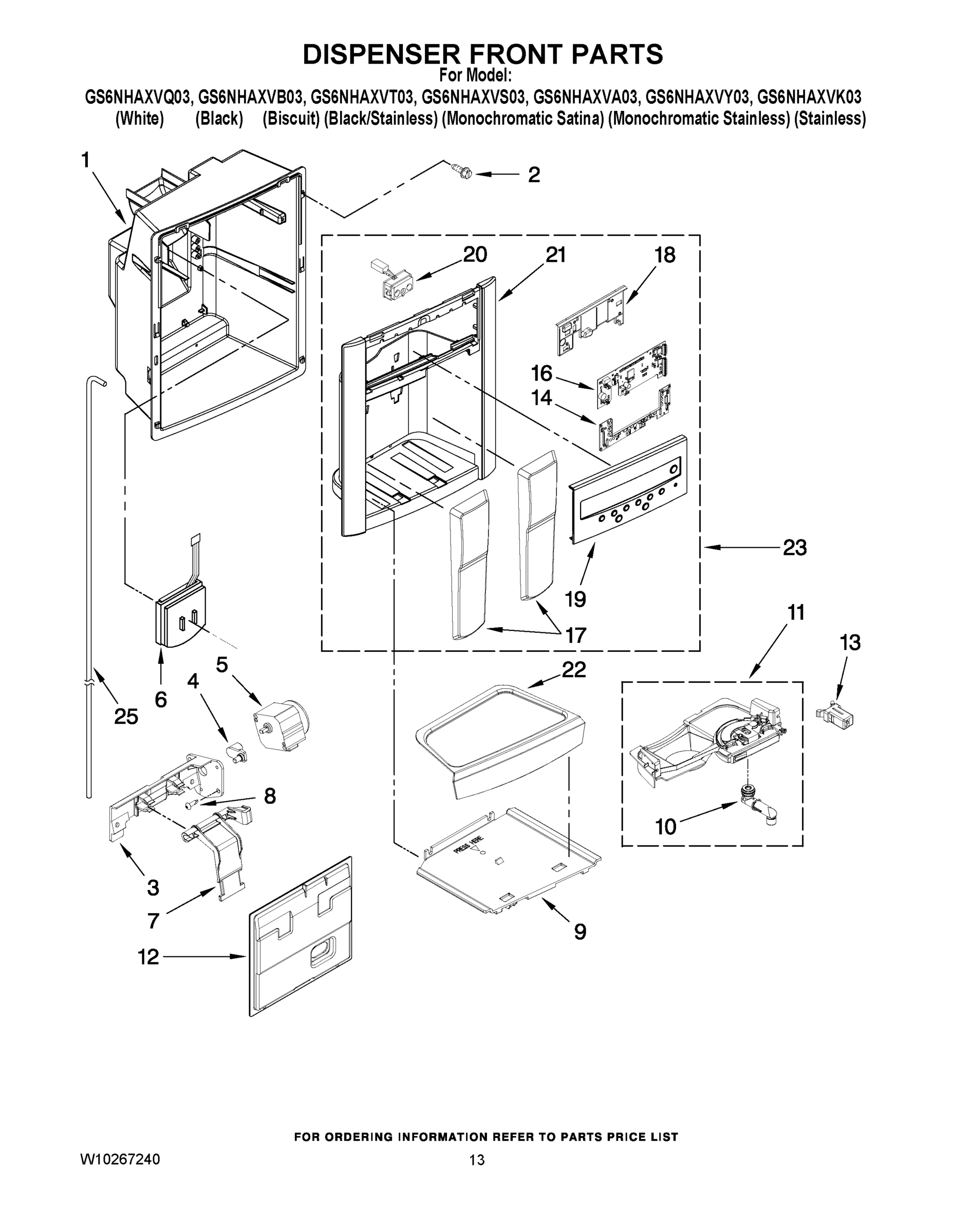 08 - DISPENSER FRONT PARTS